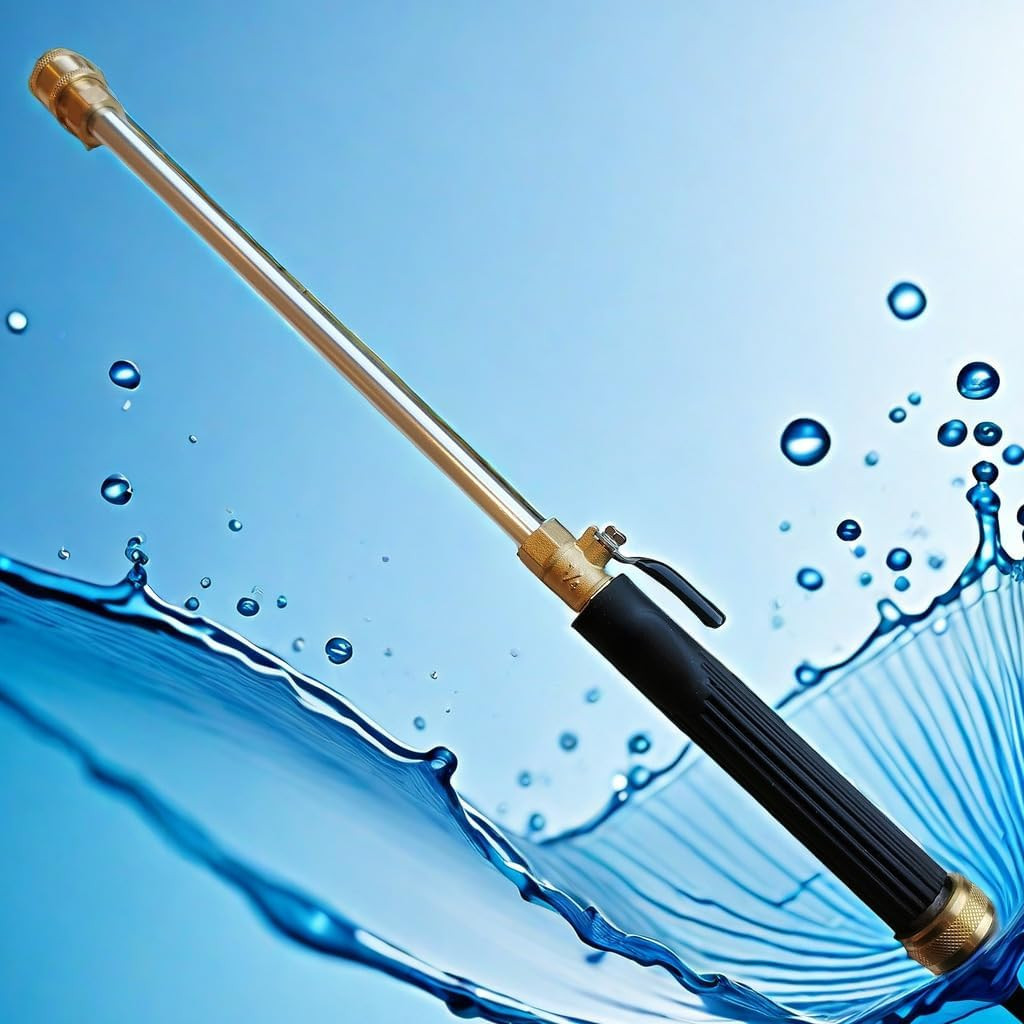 Upgraded Pressure Washer Wand, Brass Water Jet Nozzle for Garden Hose, Hydro Hos