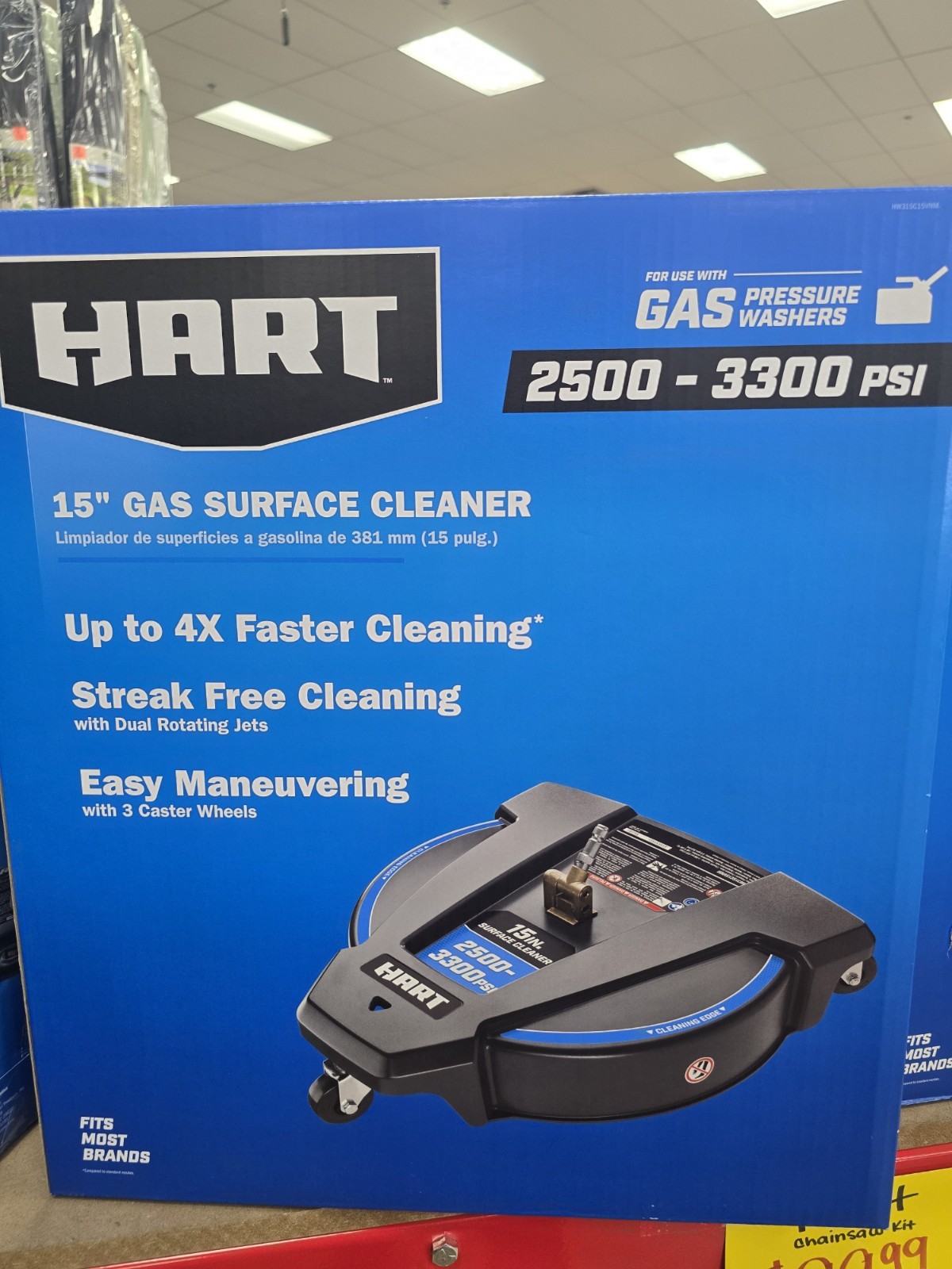HART 15’’ Gas Pressure Washer Surface Cleaner-Patio, Sidewalks & Driveways -NEW!