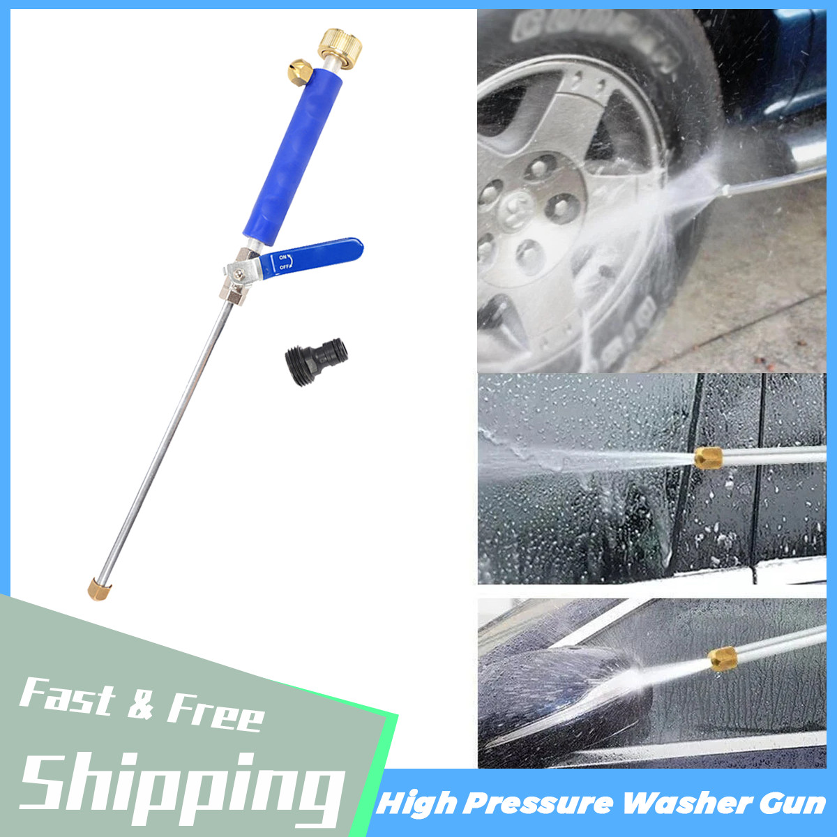 High Pressure Power Washer Water Spray Gun Wand Attachment Garden Hose
