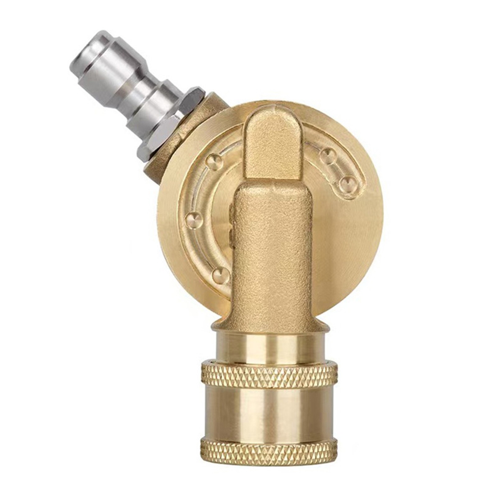 4500 PSI Brass Angle Coupler 1/4 Quick Connect Fitting 7 Position For Spray Wand