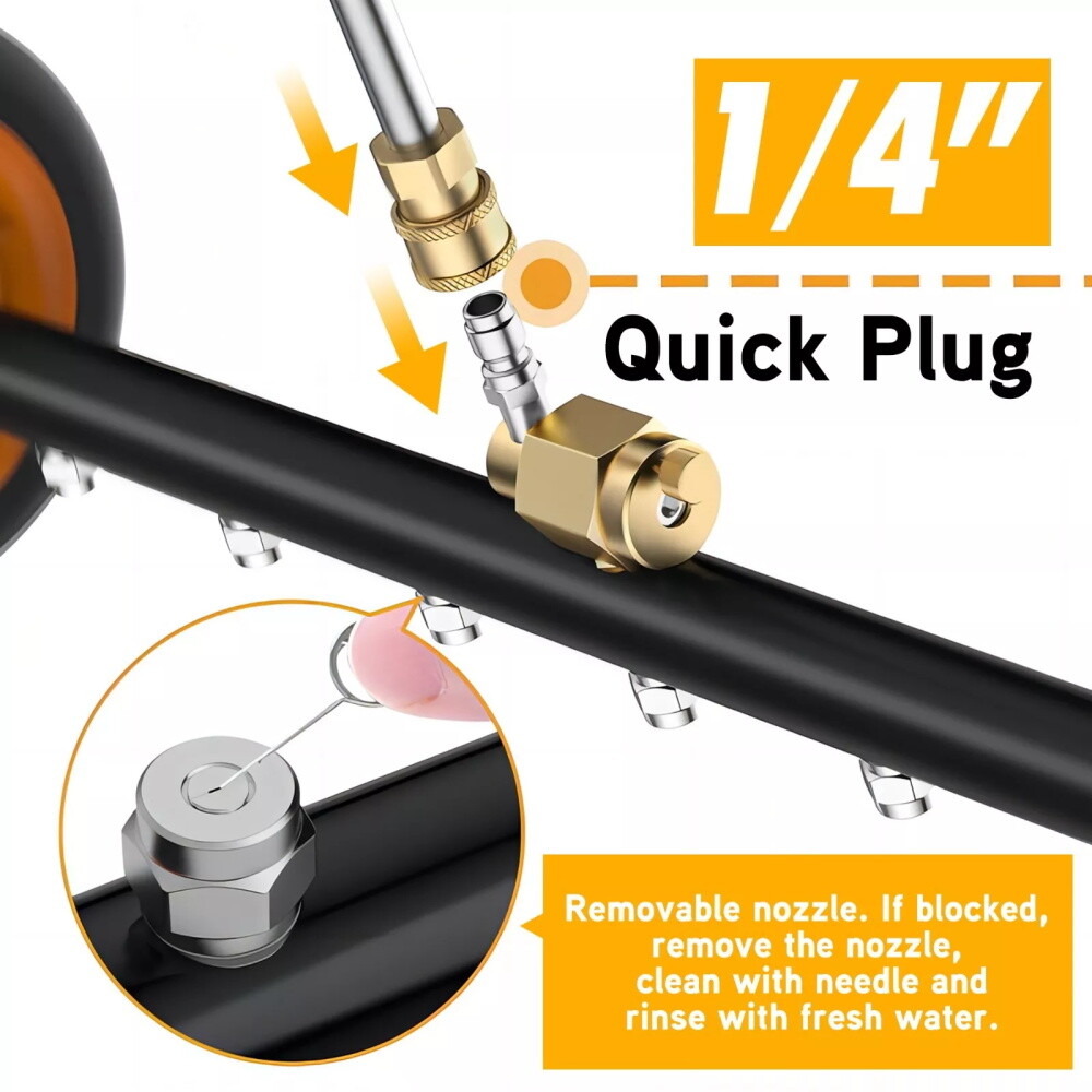 Pressure Power Washer Undercarriage Under Car Cleaner 24″ 4000 PSI Water Broom
