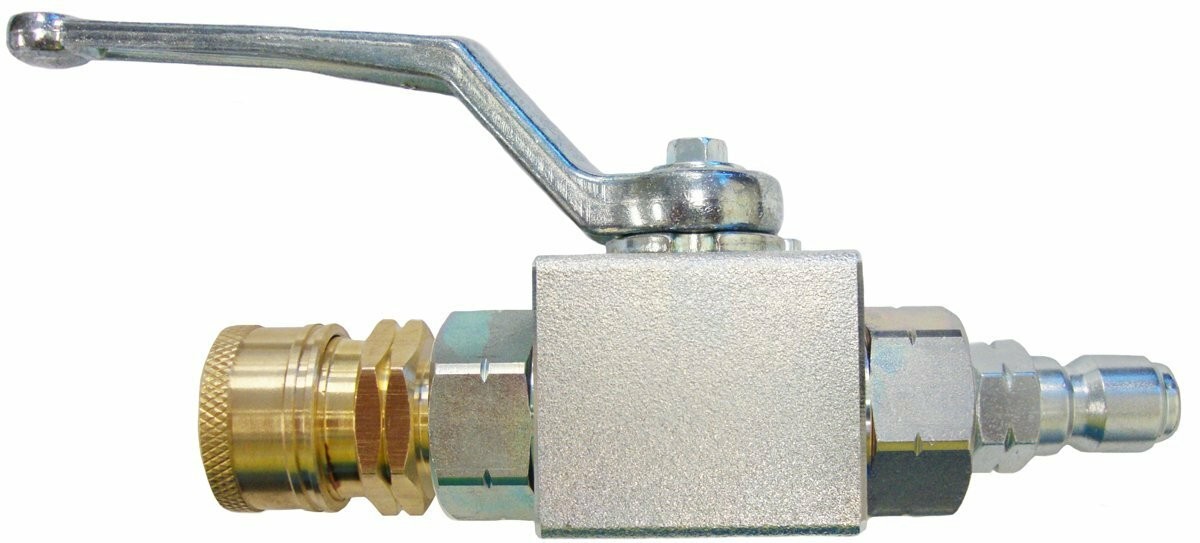 Power Ball Valve Kit & 3/8″ Male-Female Quick Connect for Pressure Washer Hose