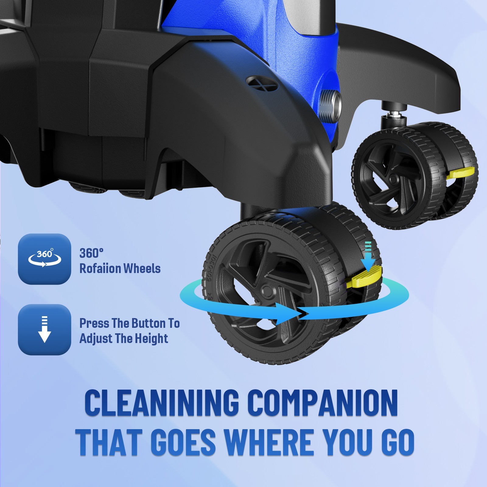 5000PSI 2.7GPM Electric Pressure Washer, 15 Level Adjustable Touch Screen