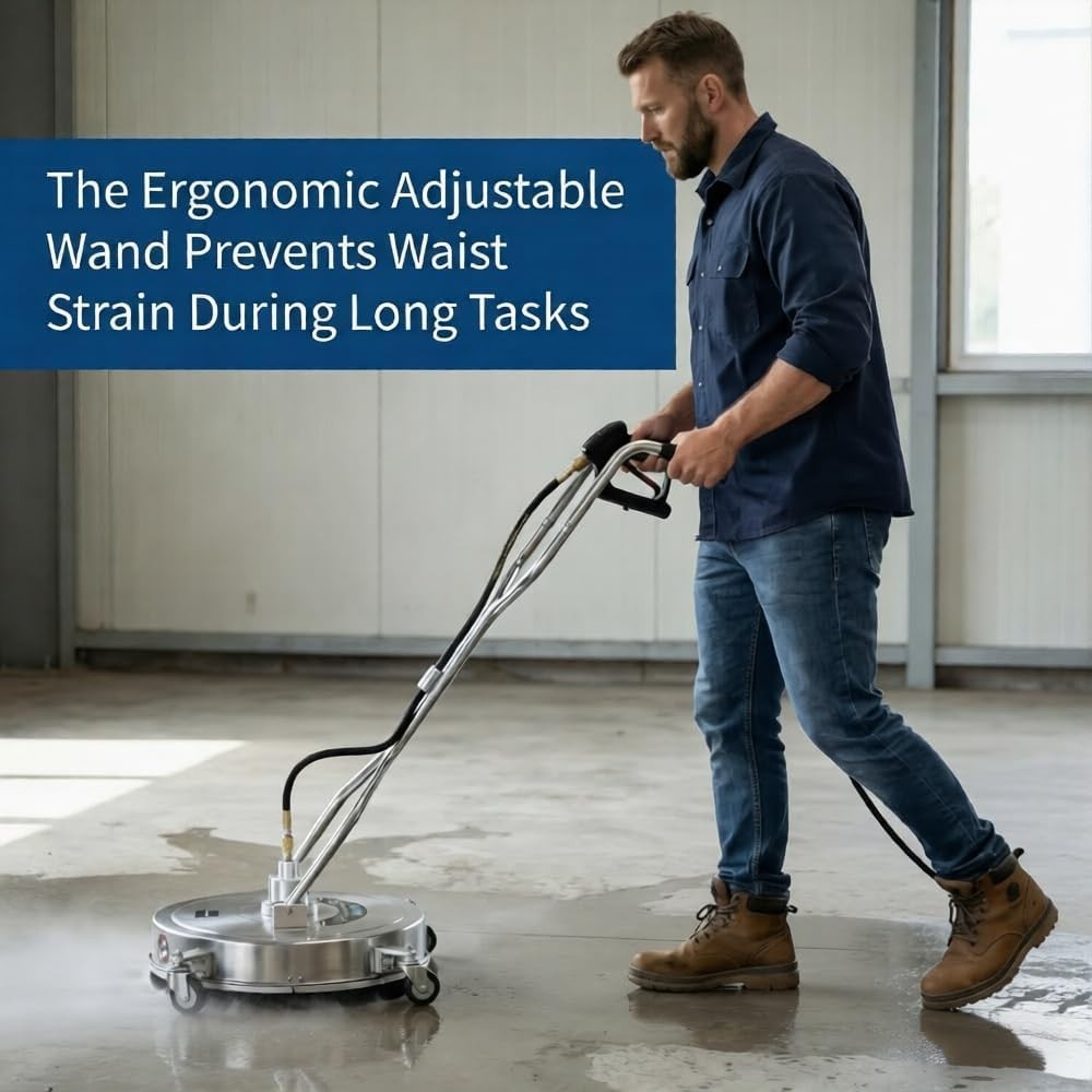 21″ Pressure Washer Surface Cleaner Stainless Steel Dual Handle Surface Cleaner