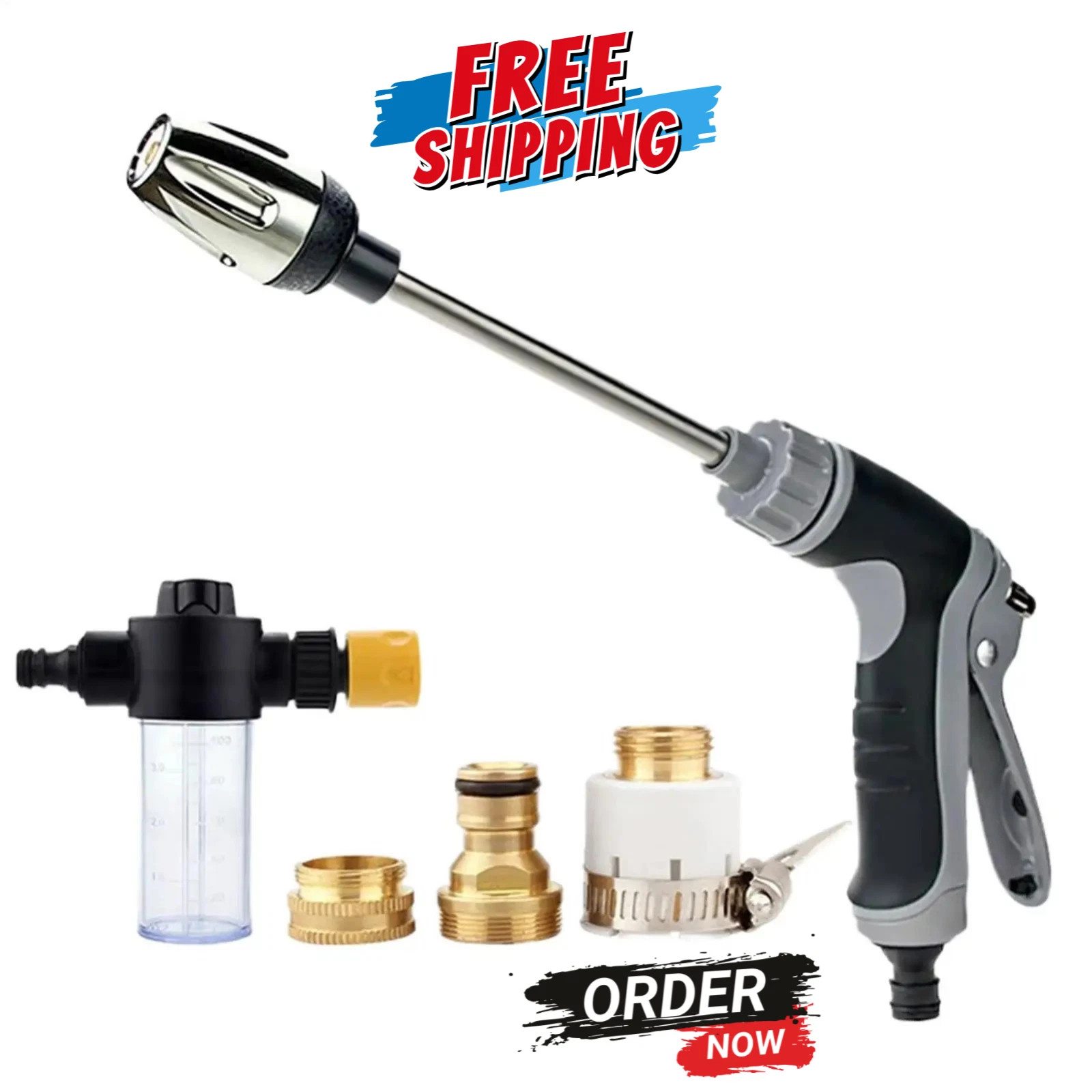 Aquoxis Cordless Pressure Washer Gun Garden Hose Attachment High Pressure Cleane