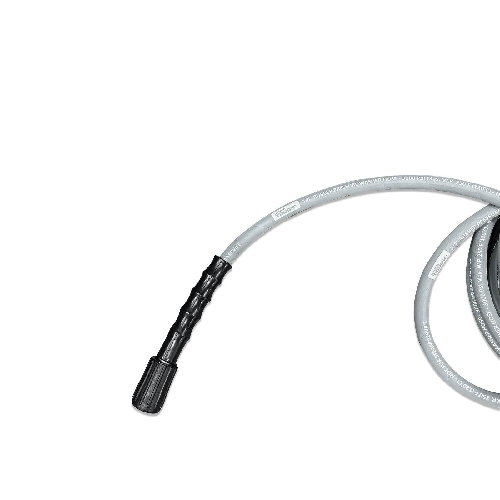 Tough Universal 1/4″ x 25′ Rubber Pressure Washer Hose w/ M22 Fittings, 3000 PSI
