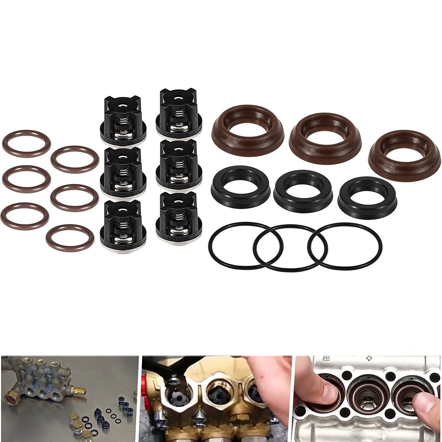 AR1828 Pump Check Valves Kit & AR1857 Pressure Washer Packing Kit For 18mm AR XR