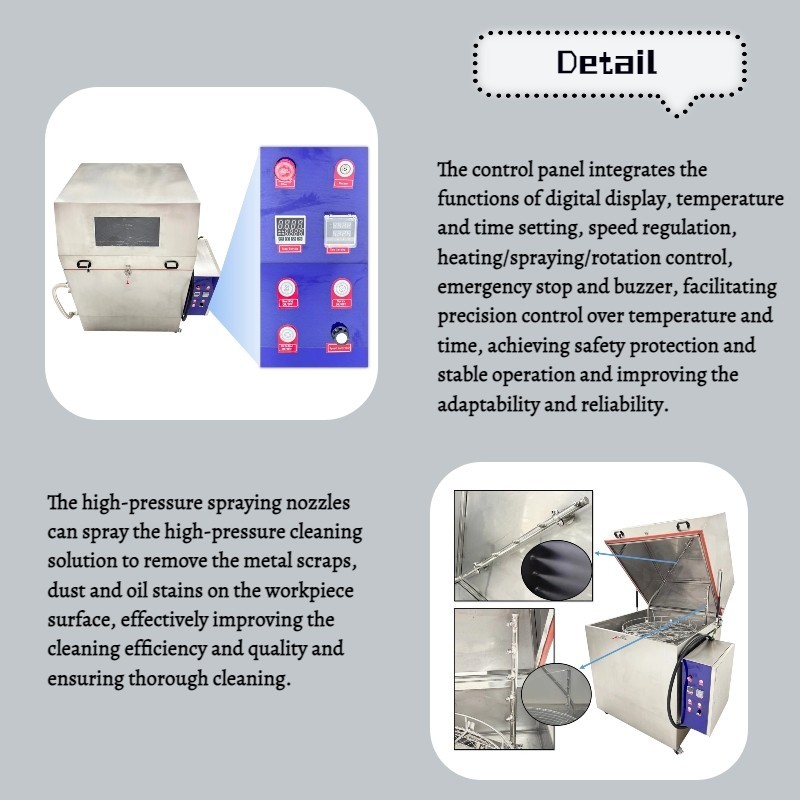 Hardware Degreasing Decontamination High-pressure Rotary Cleaning Machine 220V