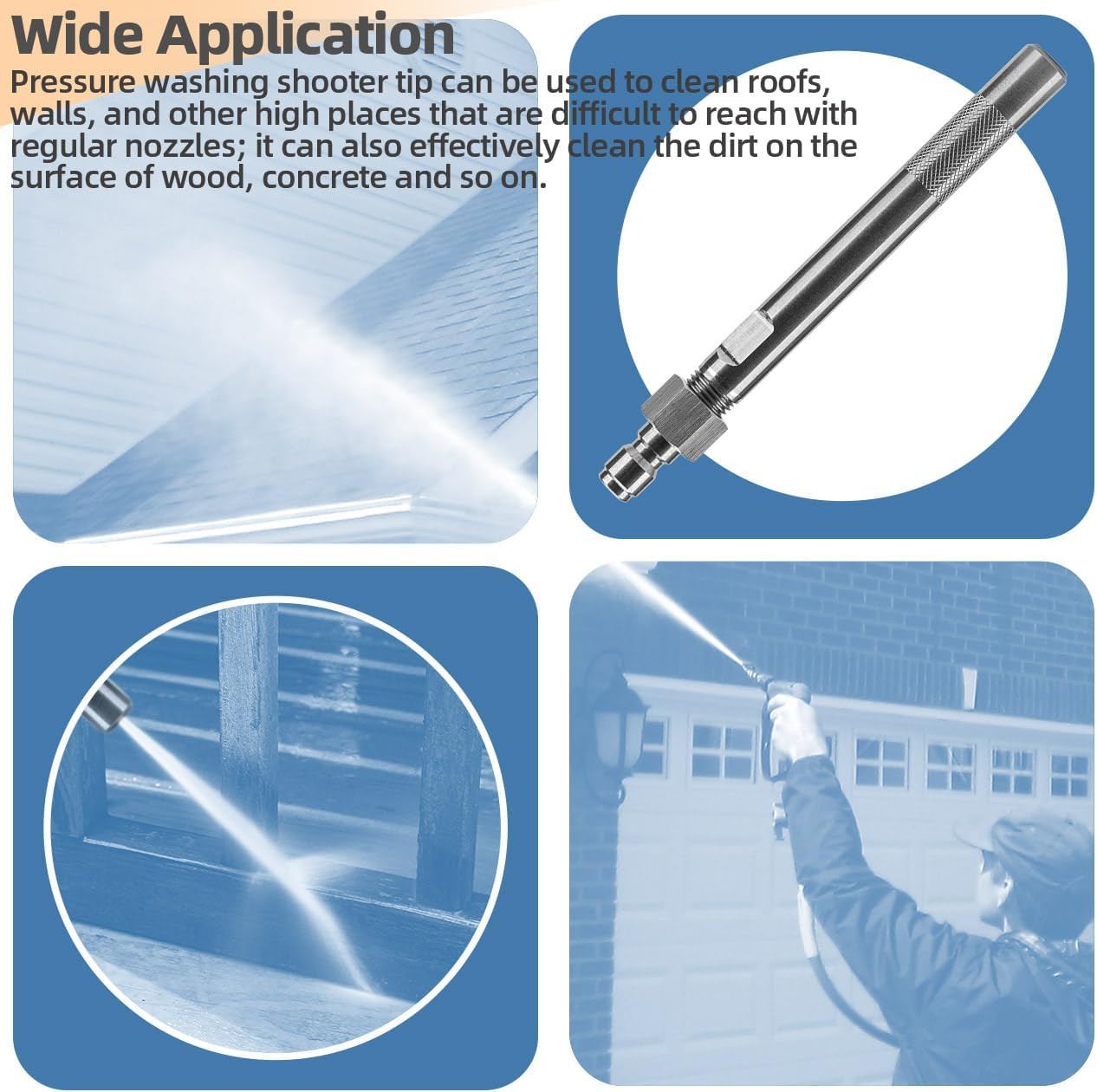 Long Range Chemical Nozzle for Pressure Washer, Power Washer Shooter Tip Compati
