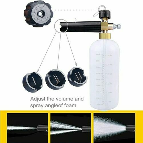 1/4″ Snow Foam Pressure Washer Gun Car Wash Soap Lance Cannon Spray Jet Bottle