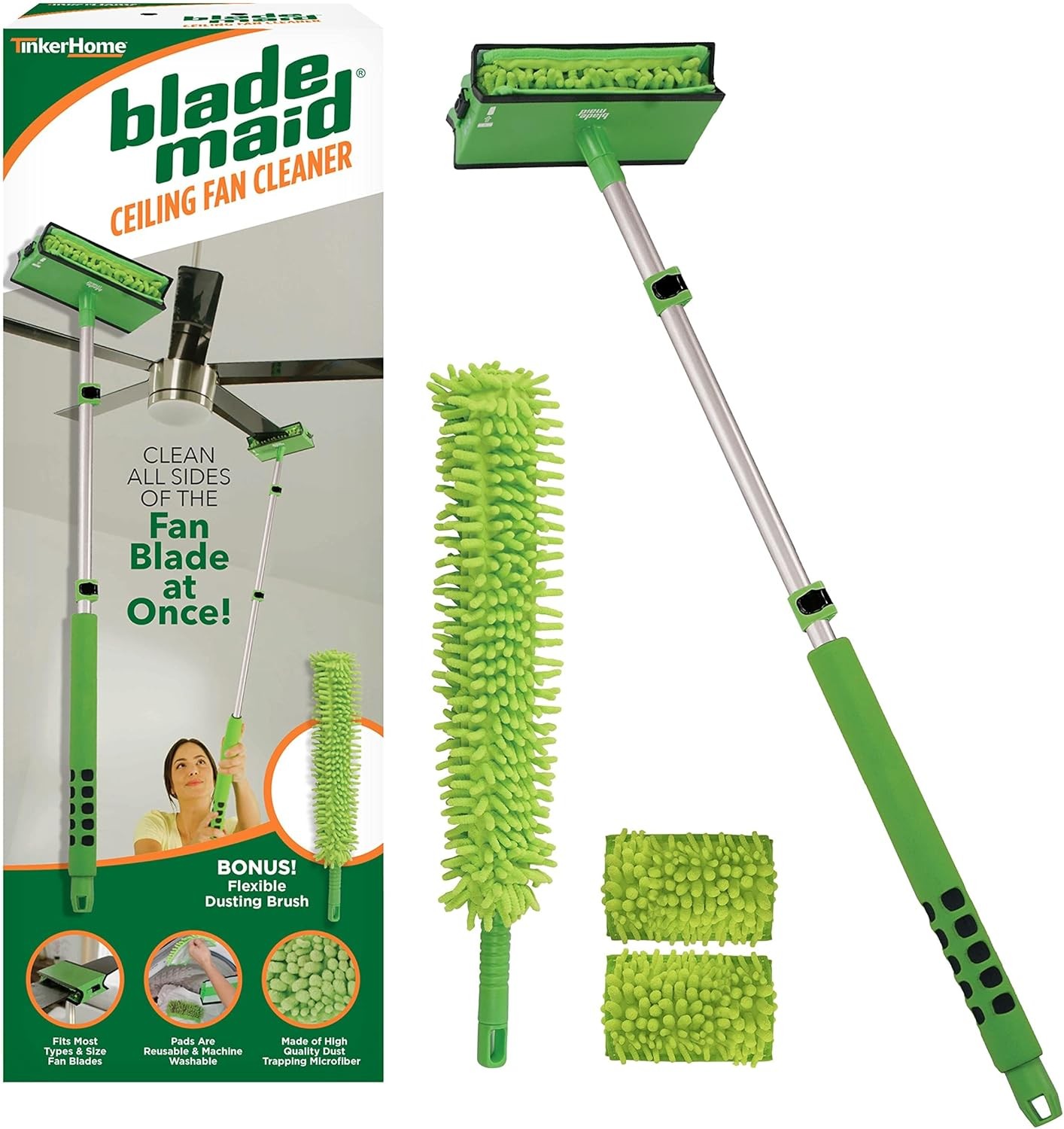 Blade Maid Ceiling Fan Cleaner & Flexible Kit- 3ft Pole