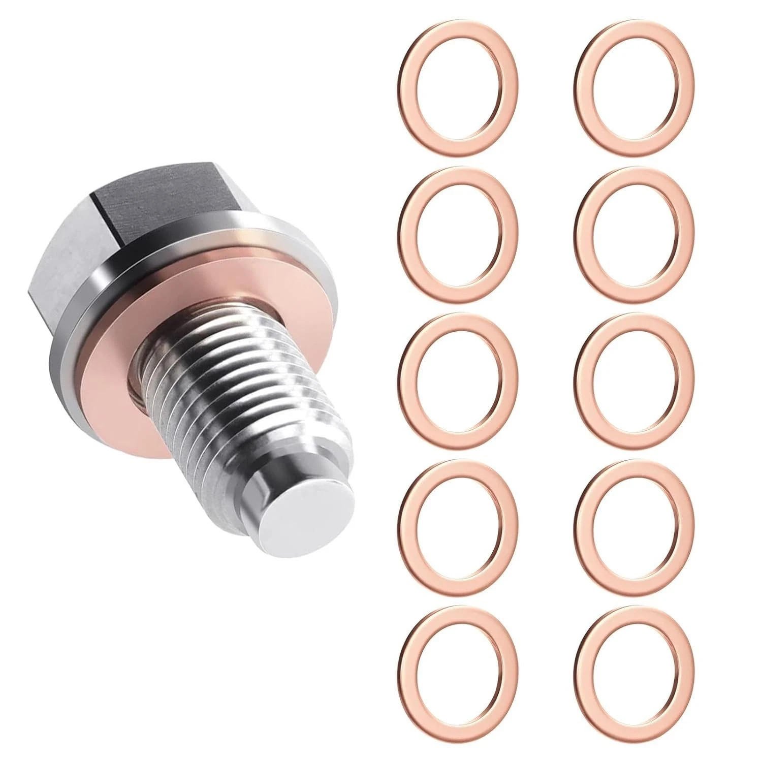 Crush Washer, Oil Plug Crush Washer, Copper Oil Drain Plug, Car Accessories 14m