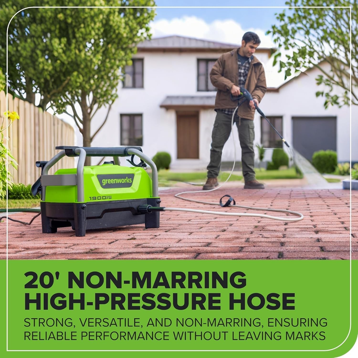Compact 13Amp Portable Electric Pressure Washer with 20ft Hose – Versatile Use