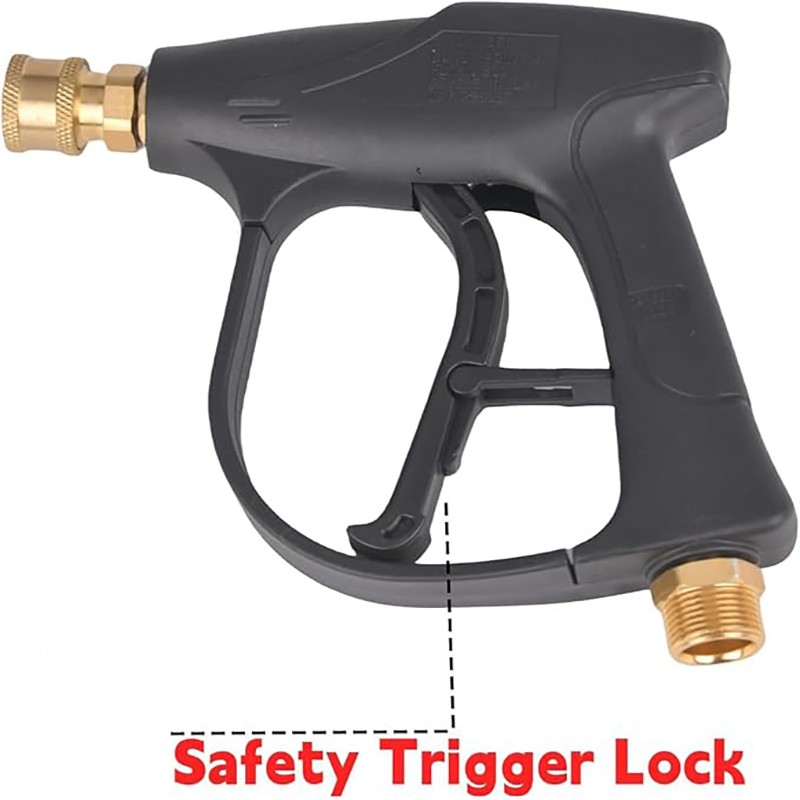 1/2pcs 1/4″ High Pressure Washer Gun 4000 PSI Car Wash Foam Spray Short Wand US