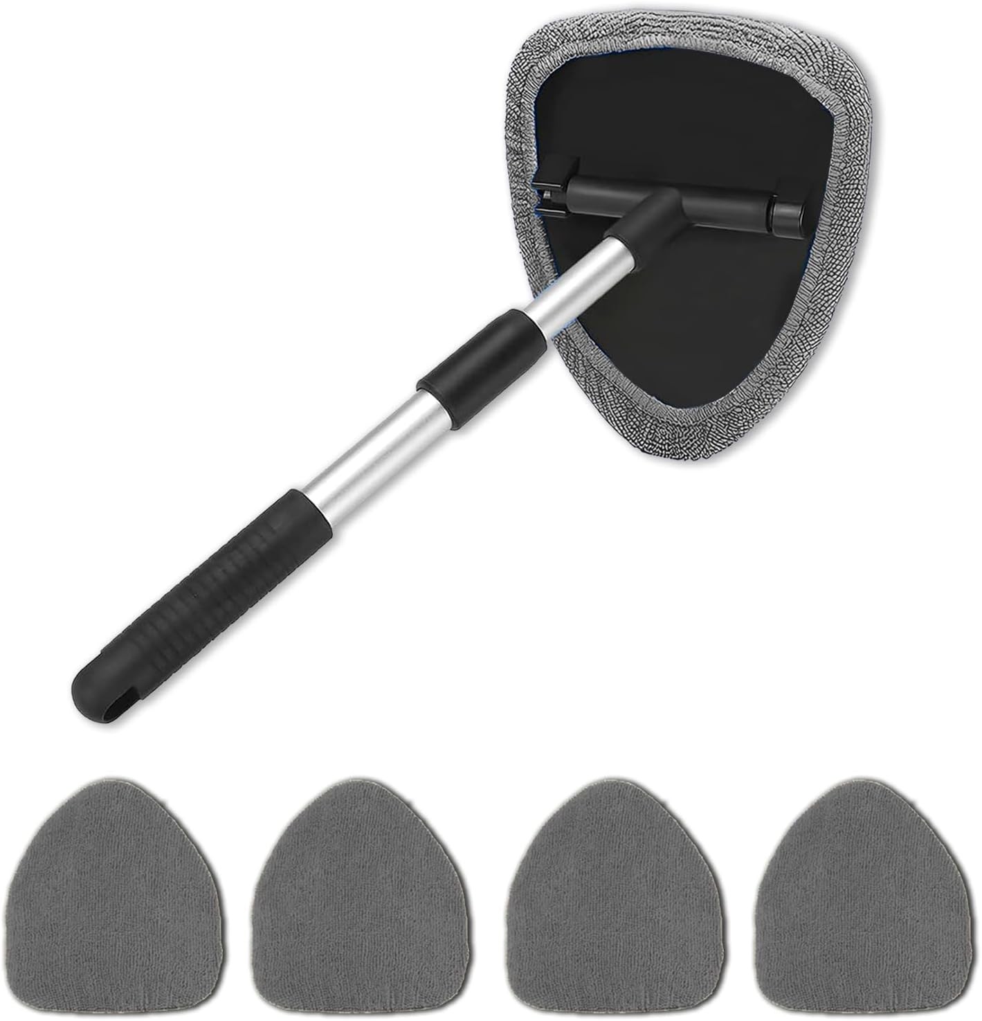 Windshield Cleaner Tool – Portable Car Interior Window Cleaning Kit with Gray