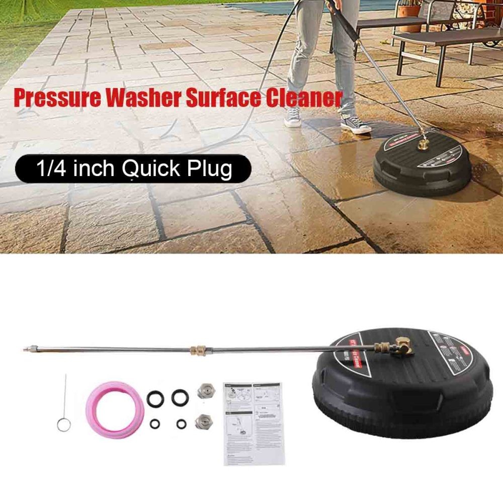 15″ Pressure Washer Surface Cleaner Scrubber with 2 Piece Extension 4000PSI