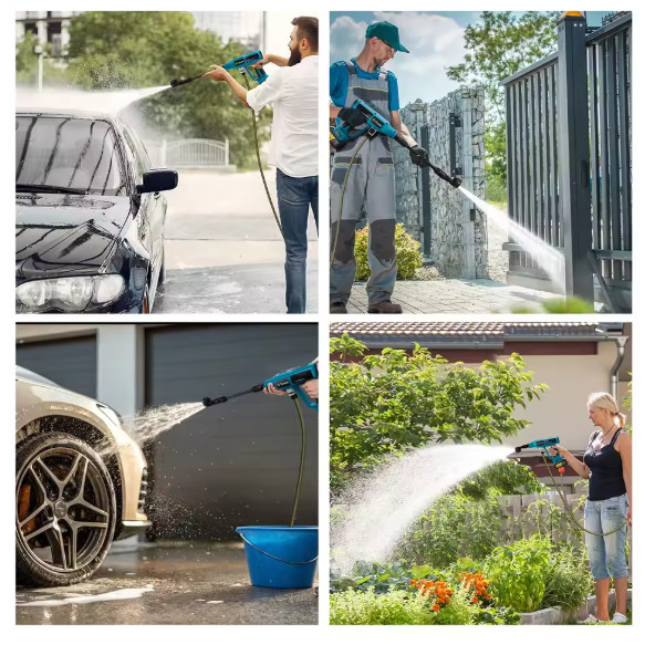 Gisam 250Bar Brushless Electric High Pressure Washer Gun 4Gear