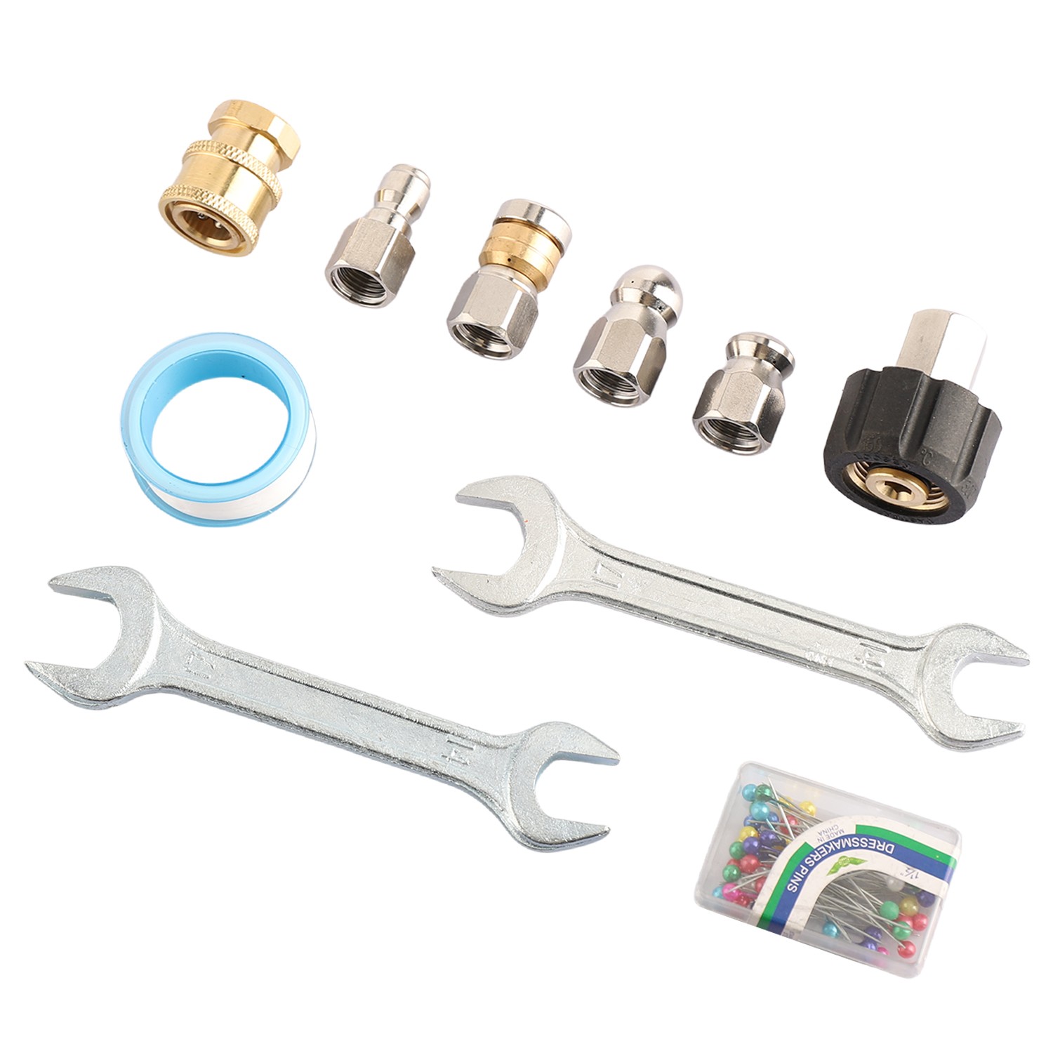 50FT 1/4″ M-NPT 5800PSI Drain Cleaner Hose Sewer Jetter Kit for Pressure Washer