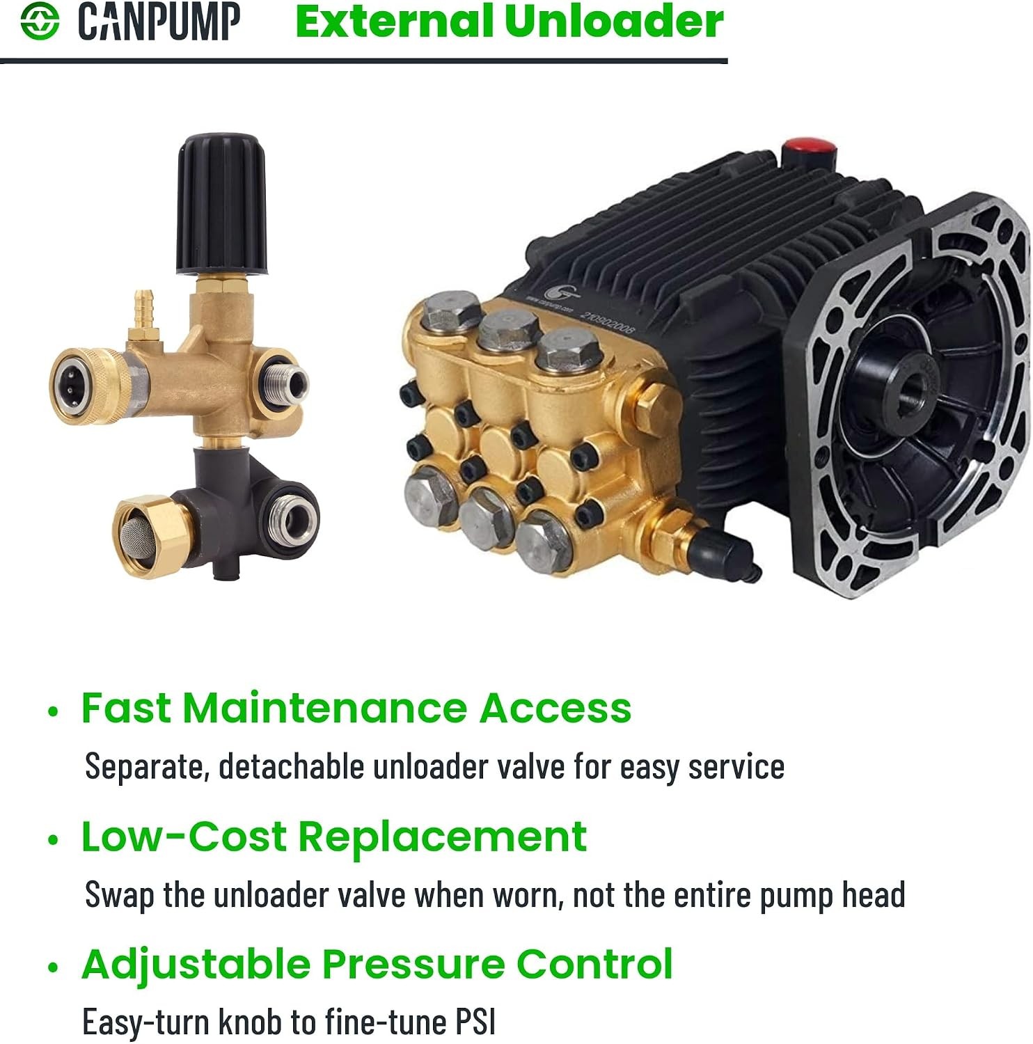 CF 1522 E: 1500 psi @ 2.2 US gpm Electric Pressure Washer Replacement Pump with