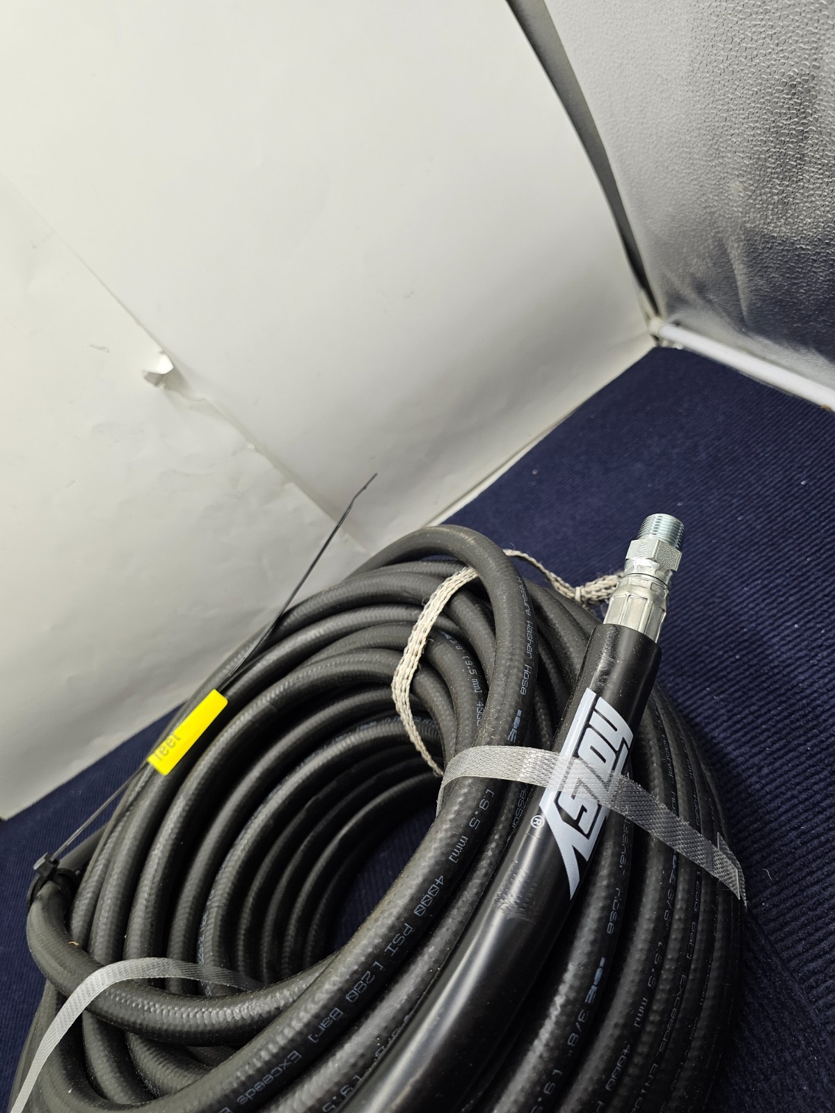 HOTSY 4000 PSI Pressure Washer Hose 75 ft. 280 Bar EN1829-2 Black Heavy Duty