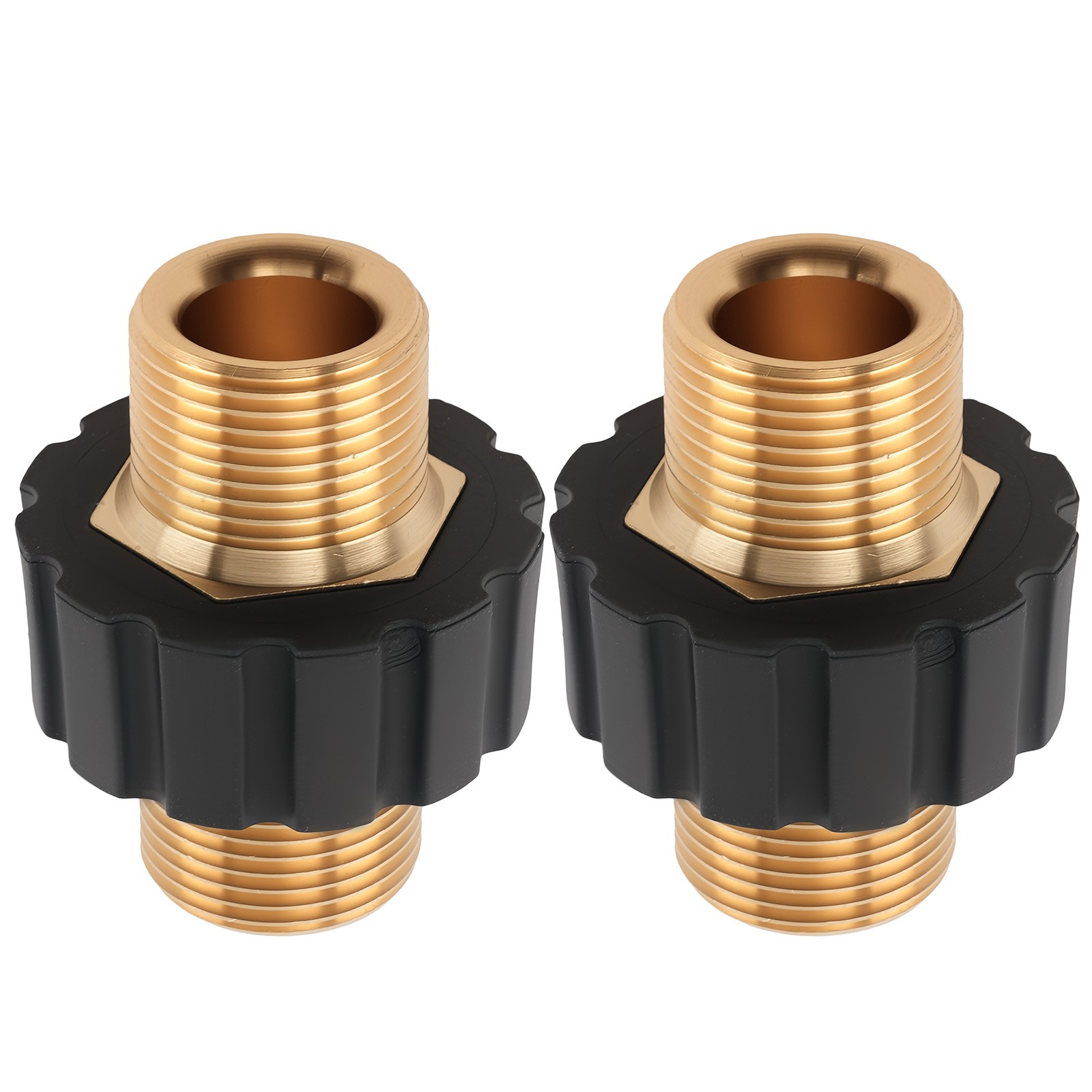 M22 14mm Male to Male Brass Pressure Washer Quick Connect Adapter 2PCS 5000 PSI