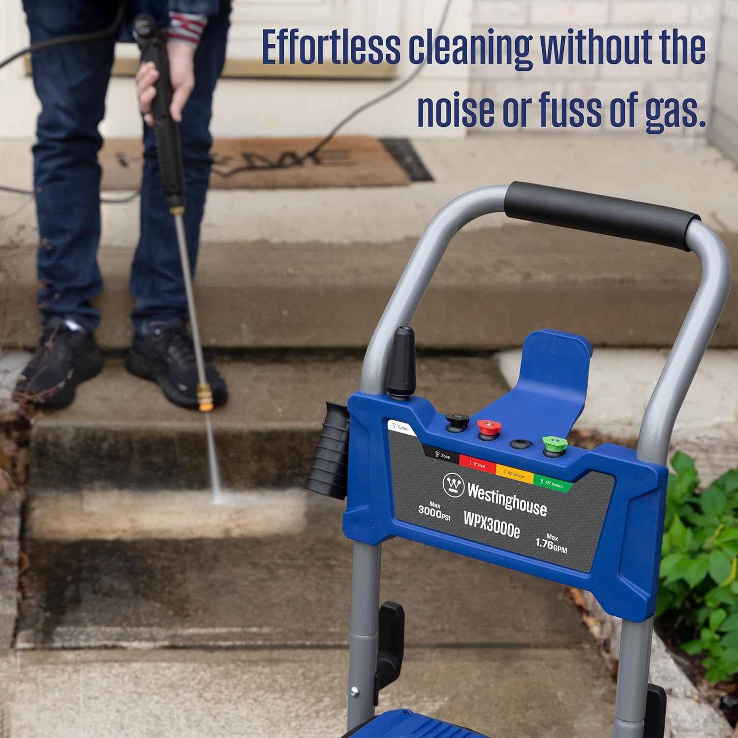 Westinghouse 3000 PSI 1.76 GPM Electric Pressure Washer Bundle with 50 Ft Hose f
