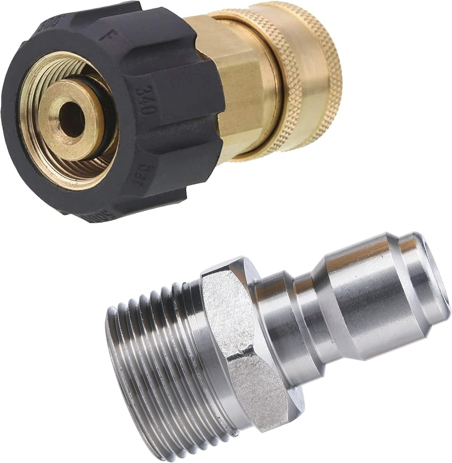 High-Quality Brass Pressure Washer Adapter, M22 14mm to 3/8 Inch Quick Connect