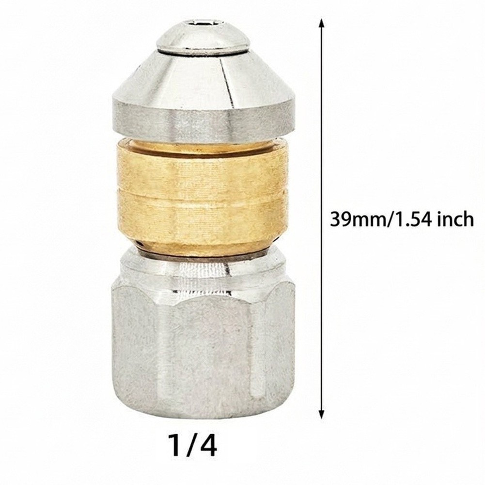 Stainless Steel 2 in 1 Pressure Washer Nozzle with 360 Degree Rotation