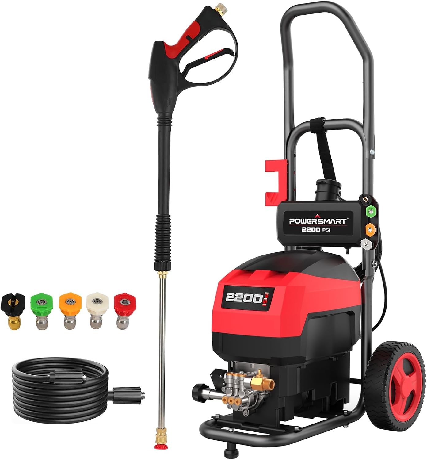 Gas Pressure Washer 3400 PSI 2.5 GPM 212CC W/ Onboard Soap Tank Metal Spray Wand