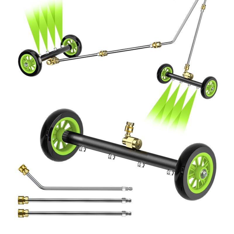 POHIR 16″ Pressure Washer Undercarriage Cleaner 4800 PSI Under Car Washer Broom
