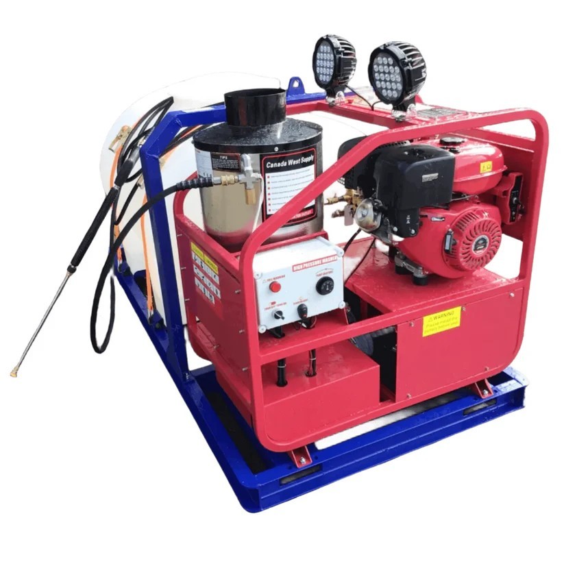 Greatbear Industrial 4000PSI Hot Water Pressure Washer with 436 Gal Water Tank