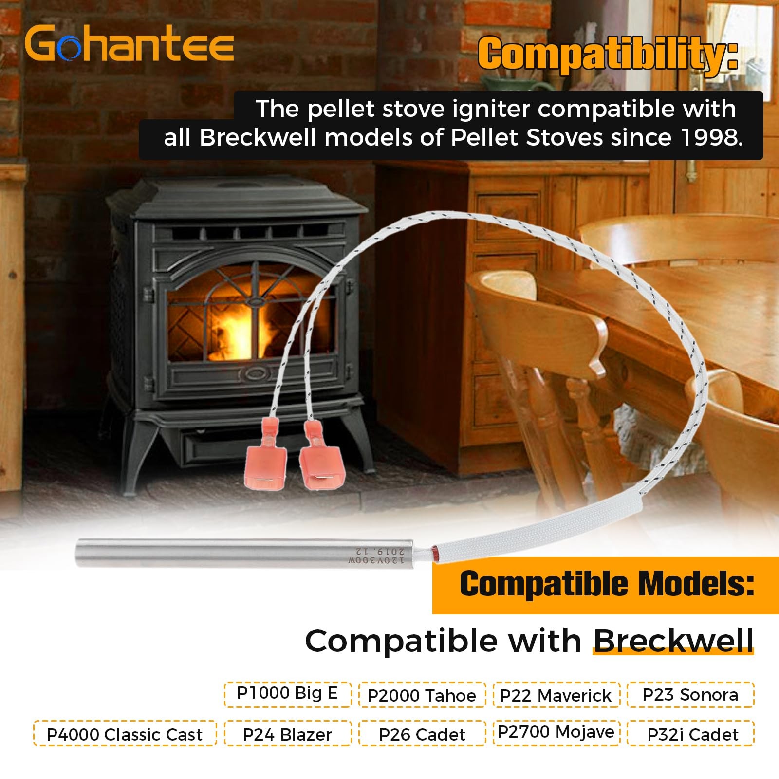 Pellet Stove Igniter Replacement for C-E-IGN Breckwell Ignitor Hot…