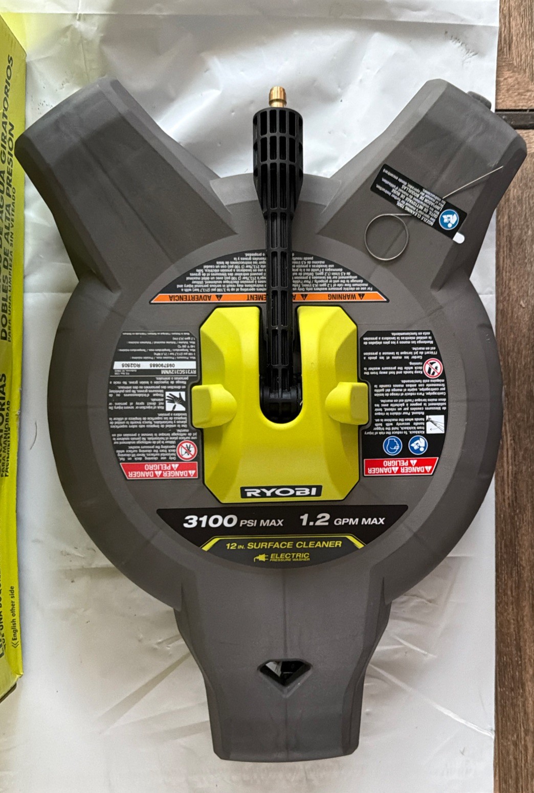 Ryobi RY31SC312 1.2GPM 12″ Surface Cleaner For Electric Pressure Washer C610–33