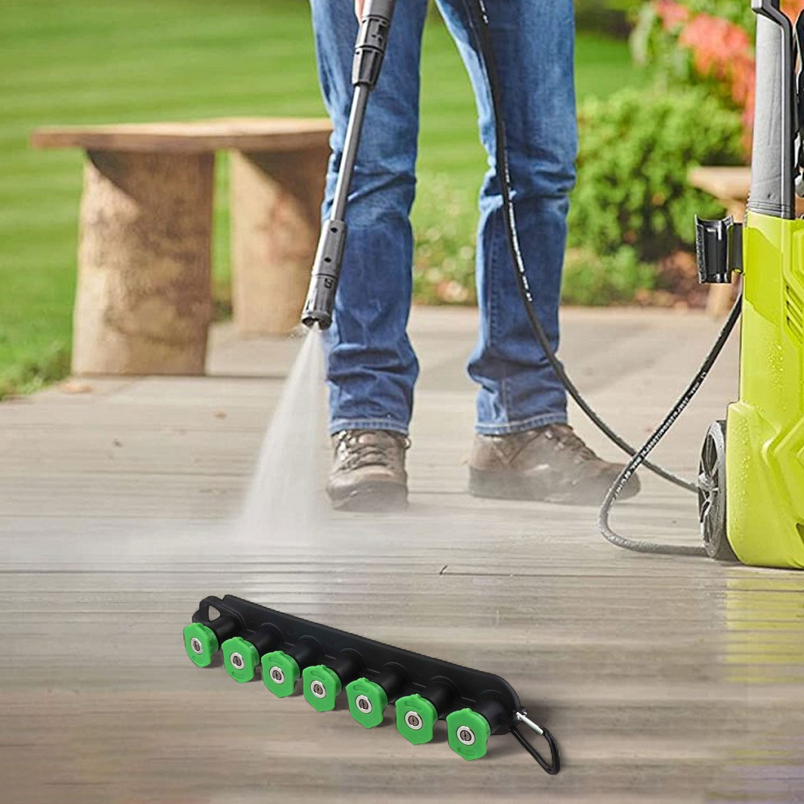 4000 PSI Nozzle Kit Compatible With Most Washers Powerful Cleaning Performance