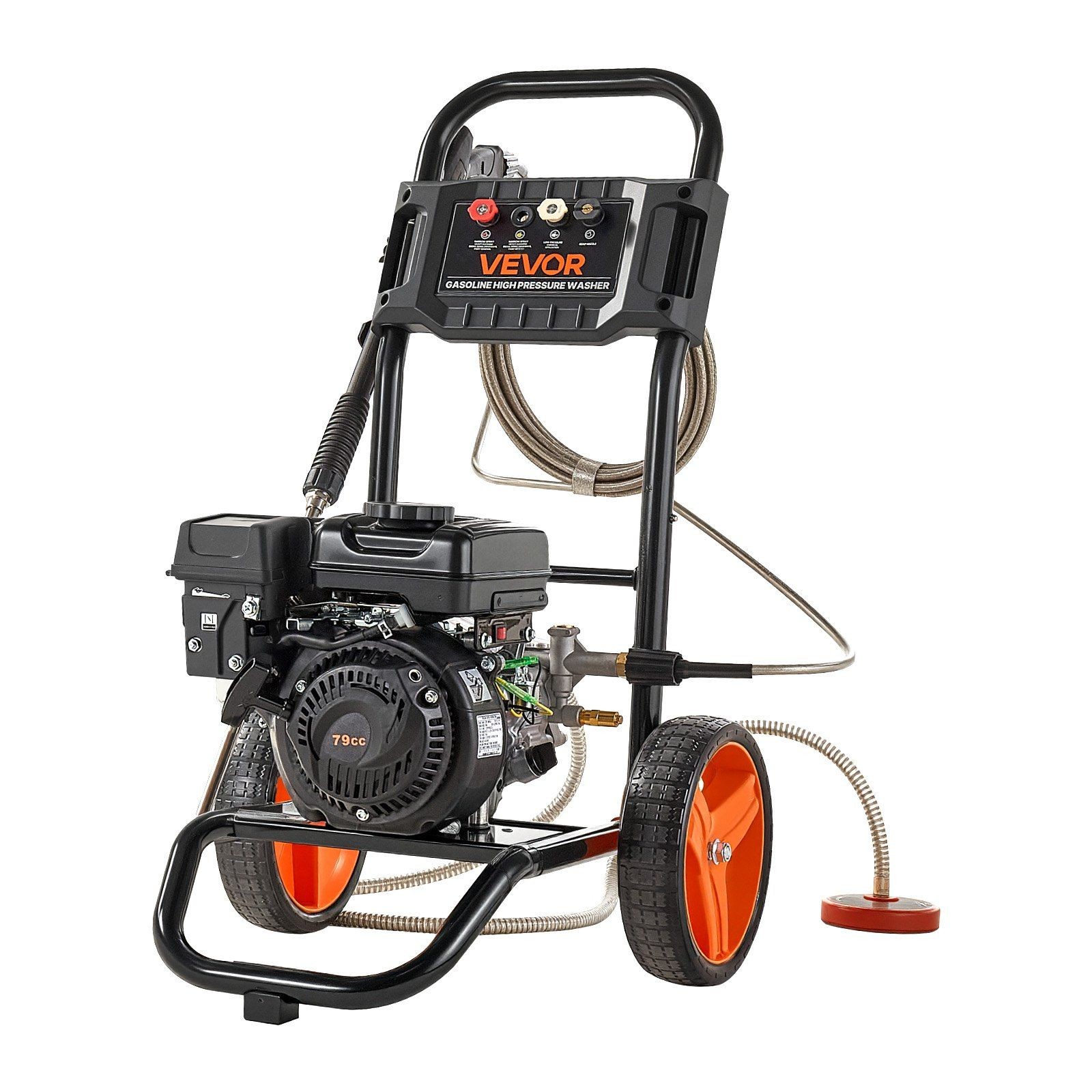 Gas-Powered Pressure Washer 2900 PSI/1.85 GPM, Aluminum Pump, 4-PC Nozzle Set