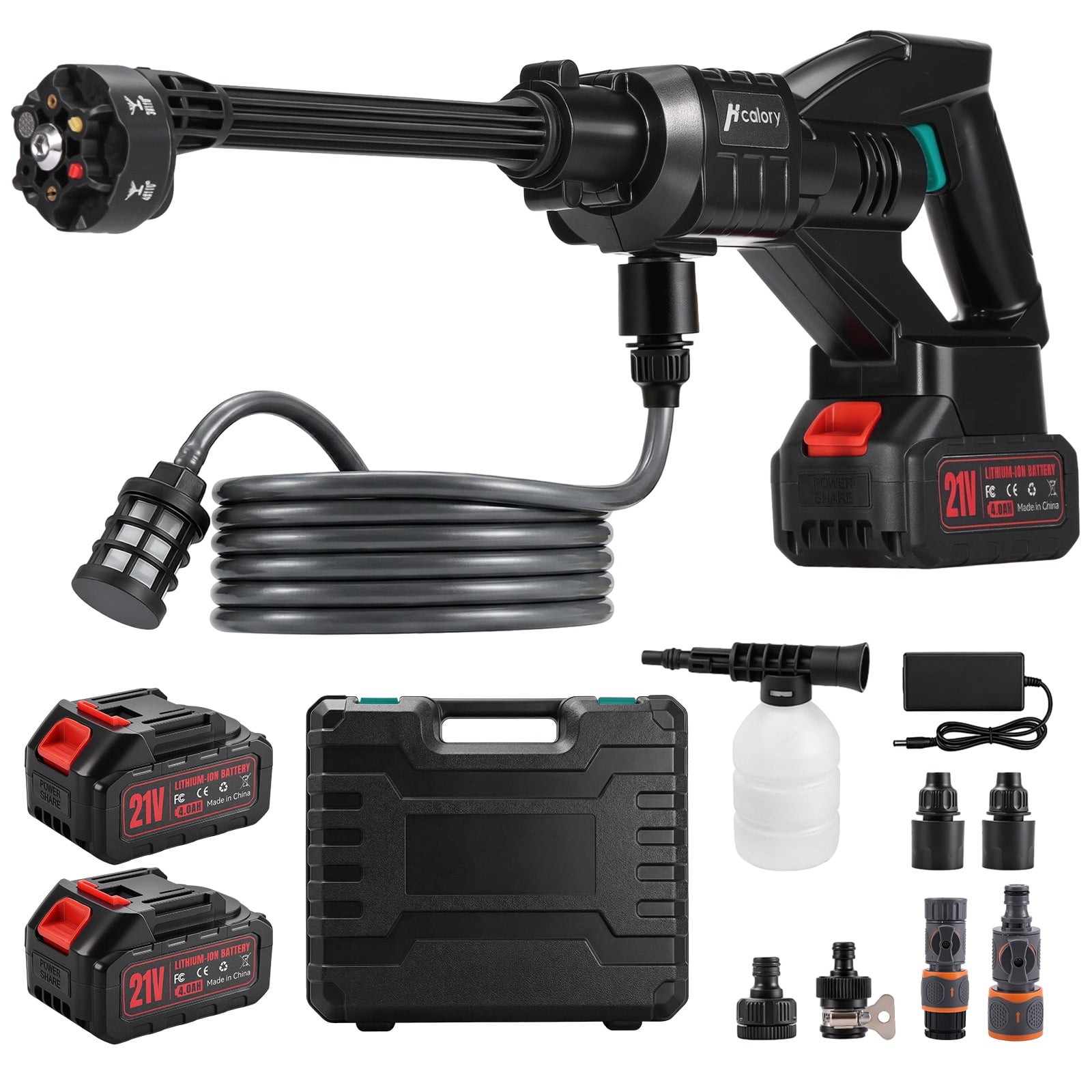 Audew 1000 PSI Cordless Pressure Washer 6-in-1 Multipurpose Cleaner with 2x4Ah