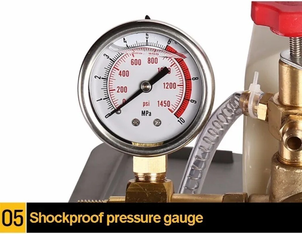 DSY Portable Electric Pressure Test Pump Pressure Gauge Copper Head Pump Body