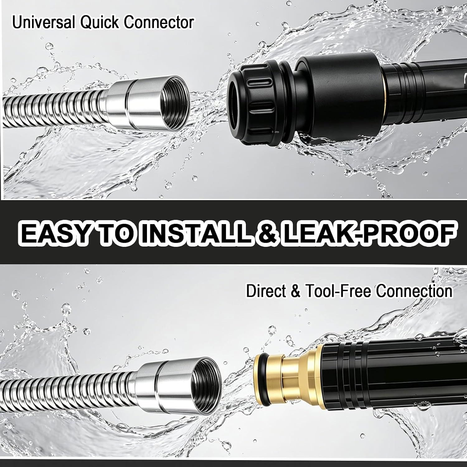 2Pack Home High Pressure Car Wash Water Gun Adjustable Booster for Car Cleaning