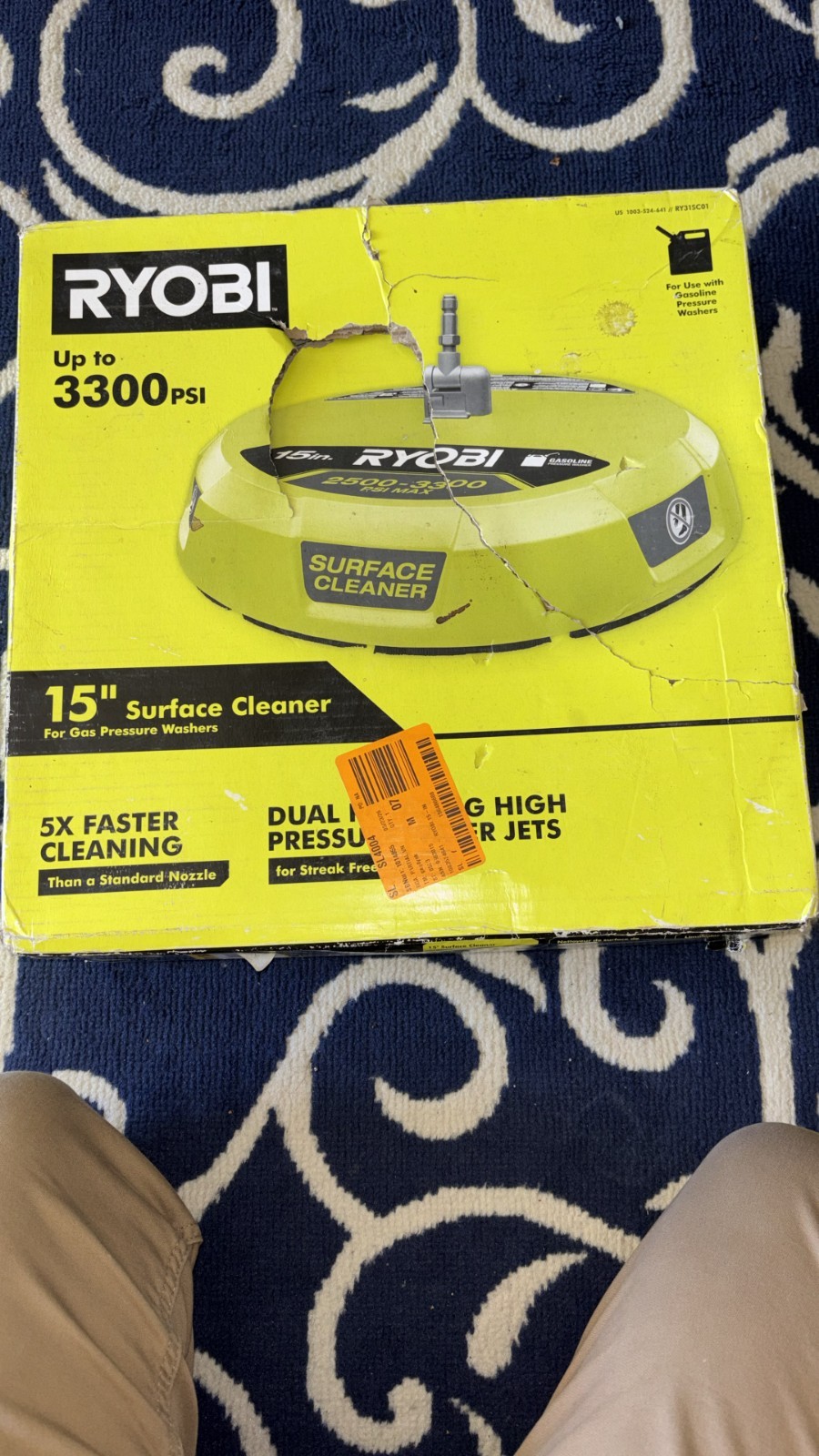 Ryobi RY31SC01 15 inch 3300PSI Surface Cleaner