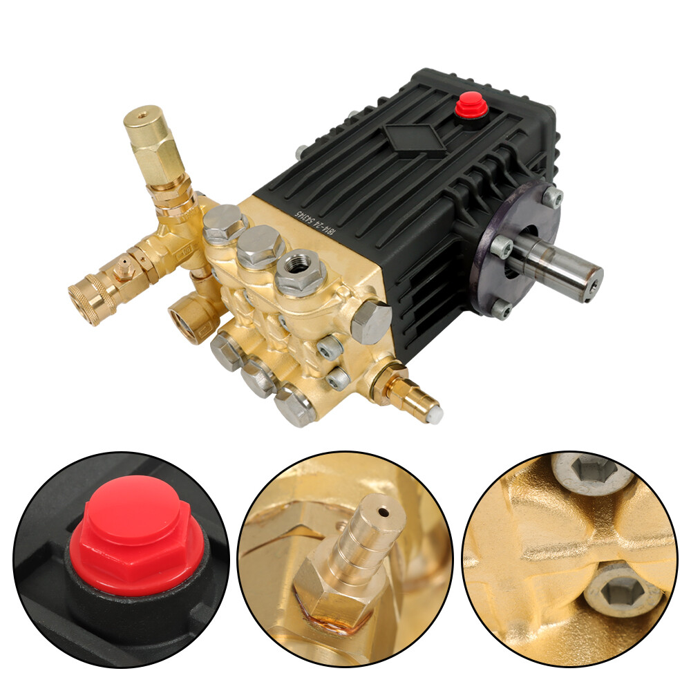 Pressure Power Washer Pump 24mm Solid Shaft 3600 PSI 4.9GPM Belt Drive New