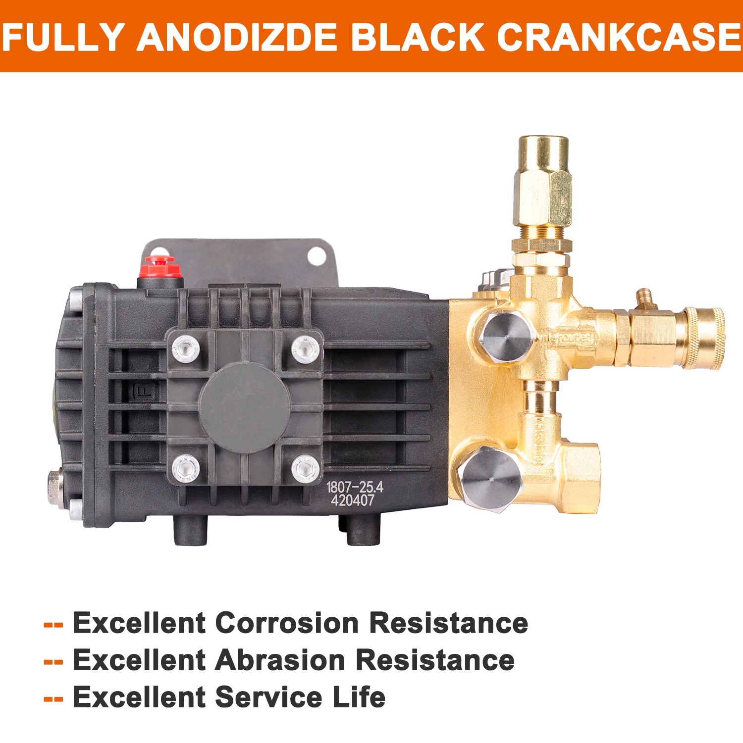 Pressure Washer Pump 3600PSI 4.7GPM 1″ Horizontal Shaft For RSV4G40HDF40EZ
