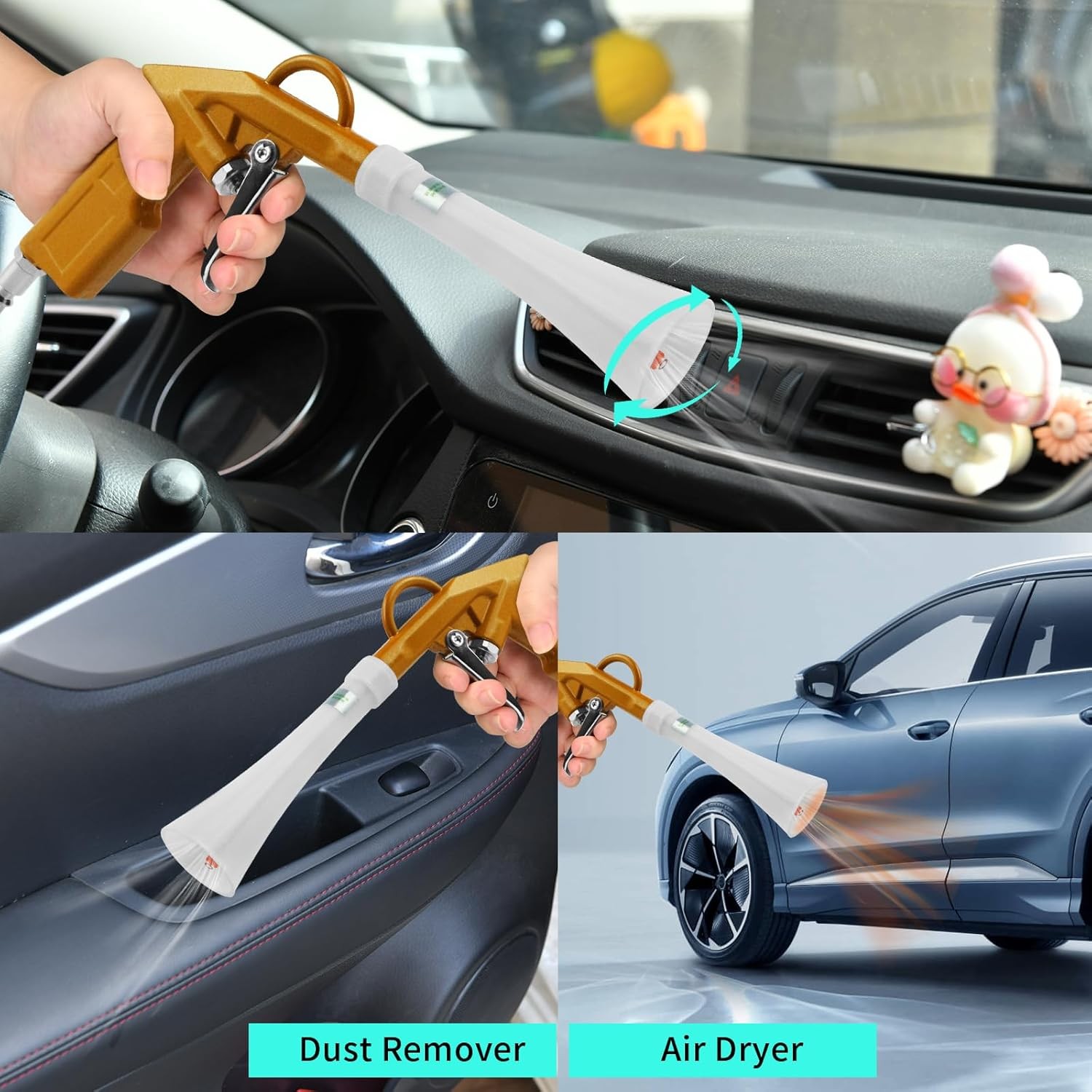 Air Blow Gun Car Detailing Cleaning Quickly Blasts Gun-13-new2, yellow