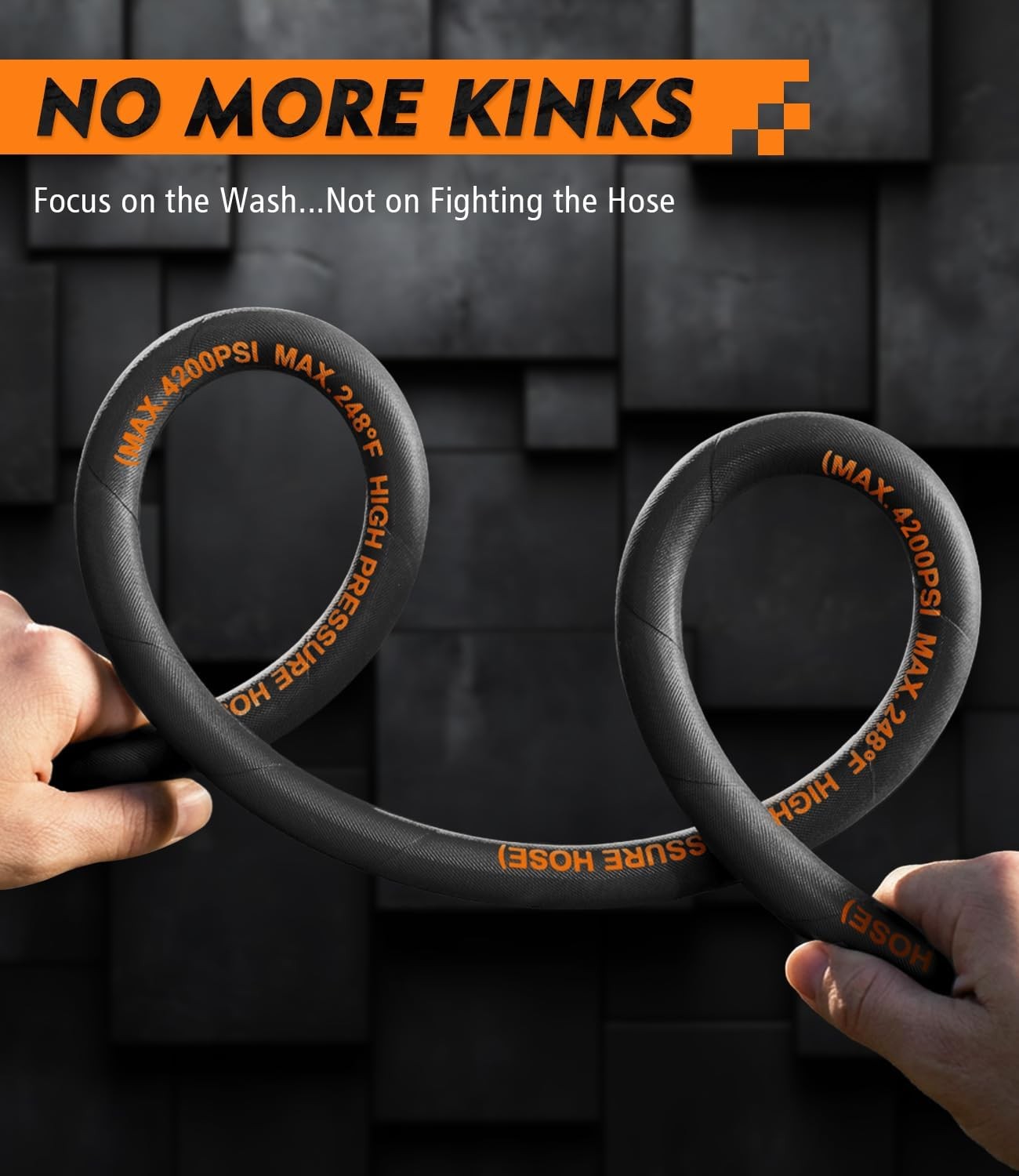 100 ft 4200 PSI Steel Braided Pressure Hose