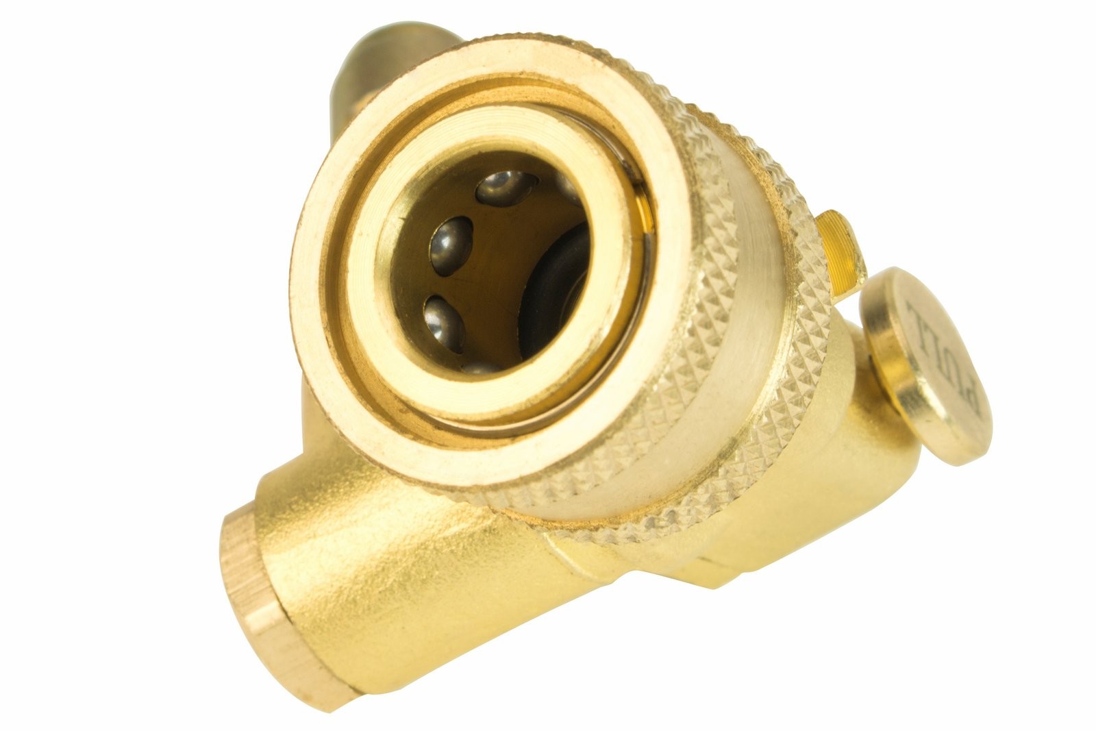 Erie Tools 120 Degree Pivoting Brass Quick Connect Coupler 1/4″ Plug and Socket