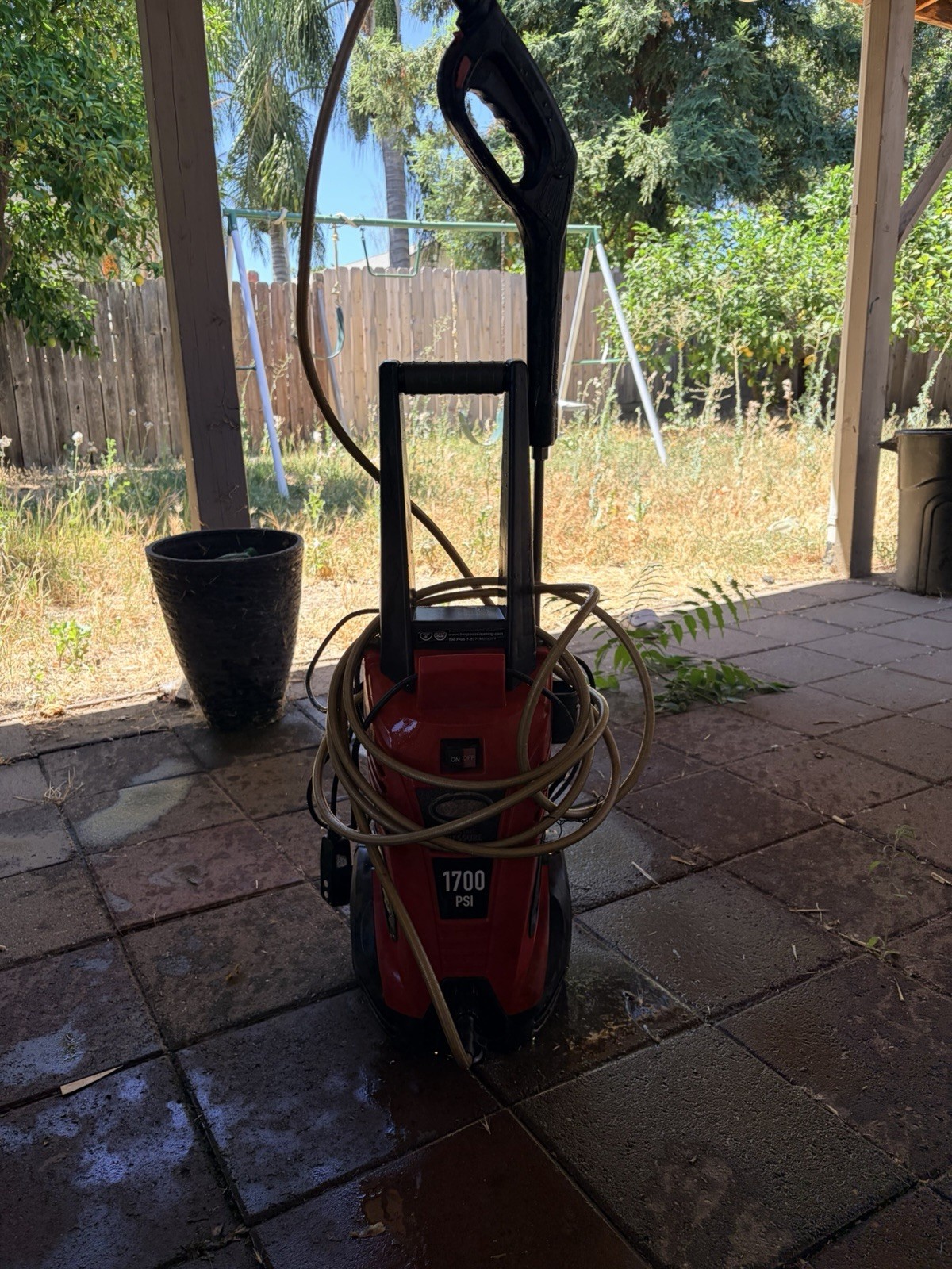 Simpson 1700 PSI Corded Electric Cold Water Pressure Washer Wheeled w/ Hose