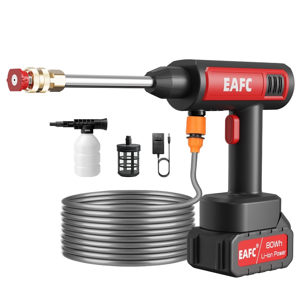 60Bar Cordless High Pressure Car Washer Spray Water Gun Foam Generator