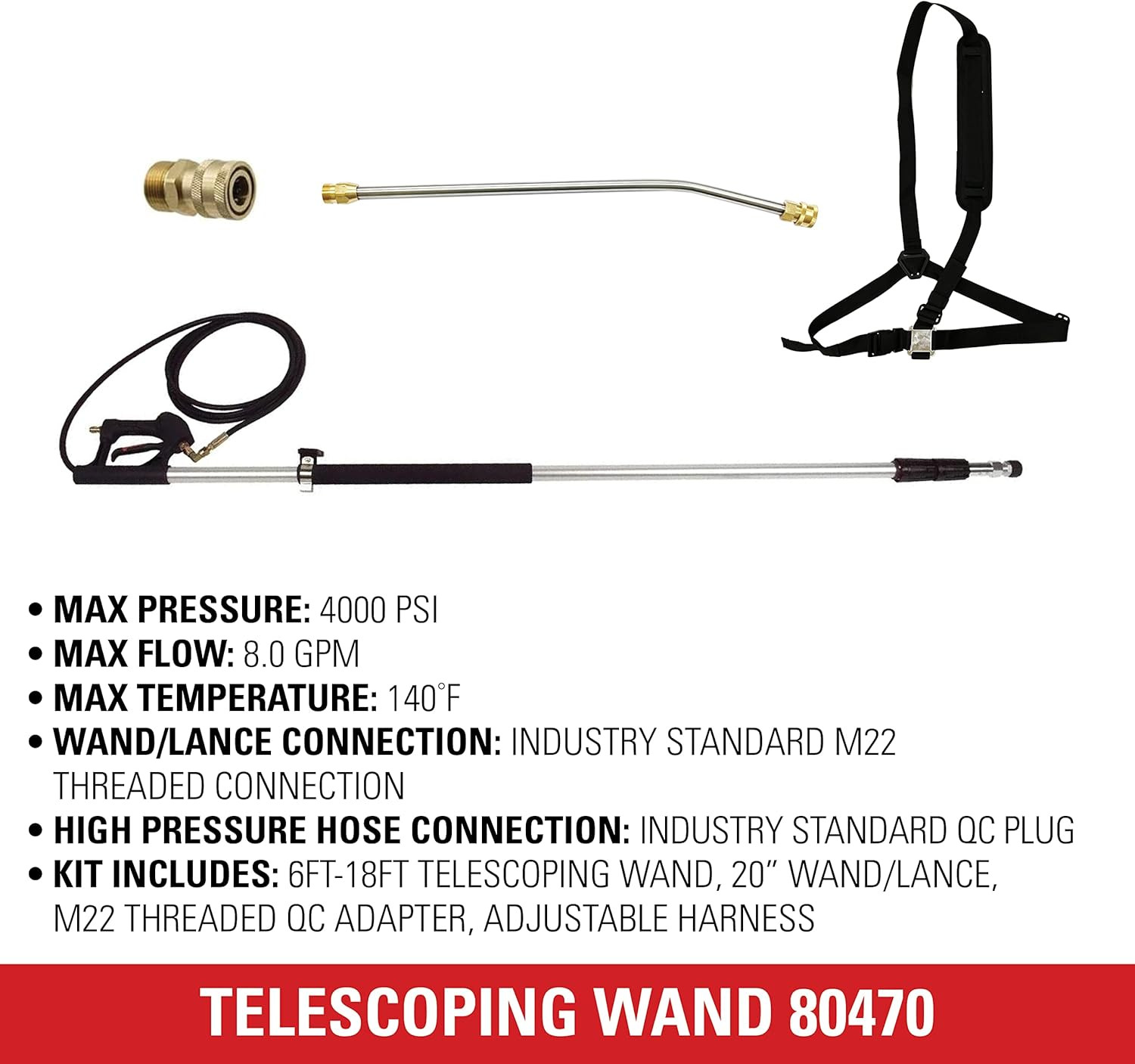 Simpson Cleaning Telescoping Extension Wand for Gas and Electric Pressure Washe