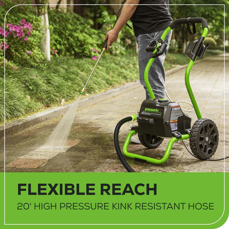 Greenworks 2000 PSI 1.2 GPM Cold Water Electric Pressure Washer (Green Frame)