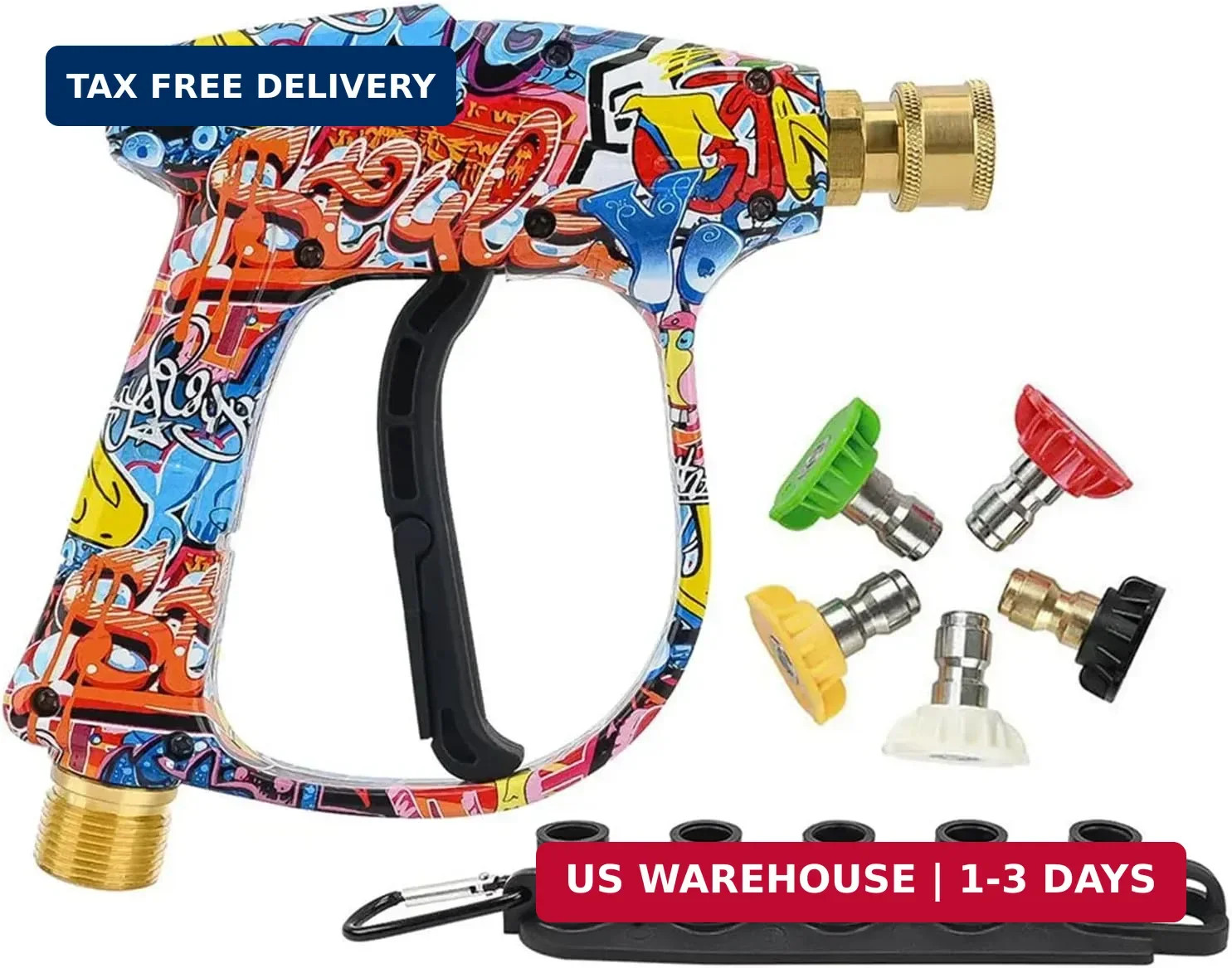 Bear Force High Pressure Washer Gun 3000 PSI Max, Power Washer Short Gun M22-14m