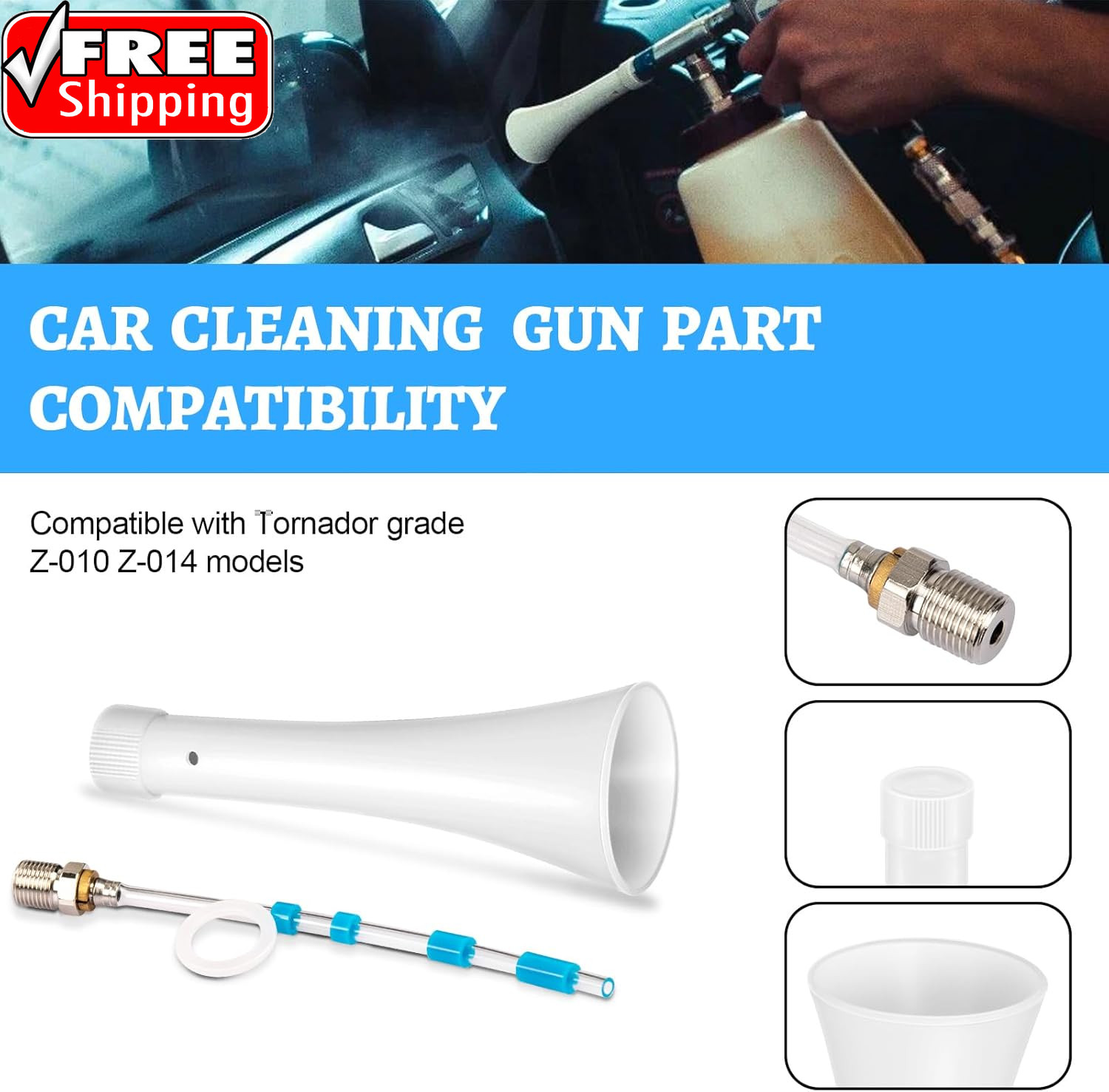 Nozzle Repair Kit for Car Cleaning Gun Parts Z-010 and Air Blow Out Tool Z-014 F